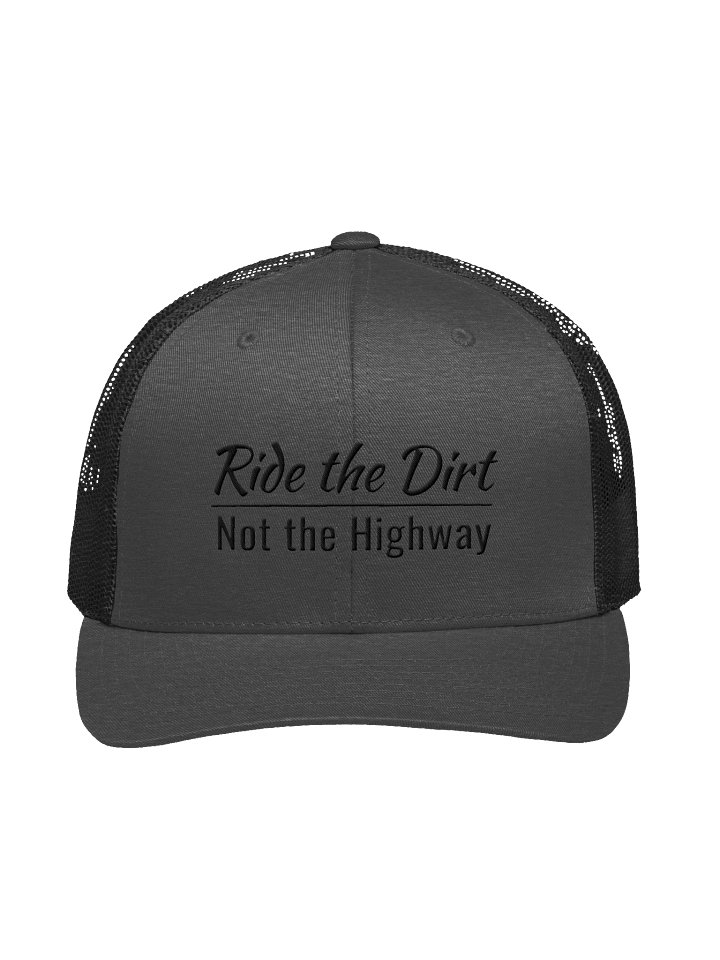 Backroadcrew Ride the Dirt not The Highway Hat (black embroidery) product image (6)
