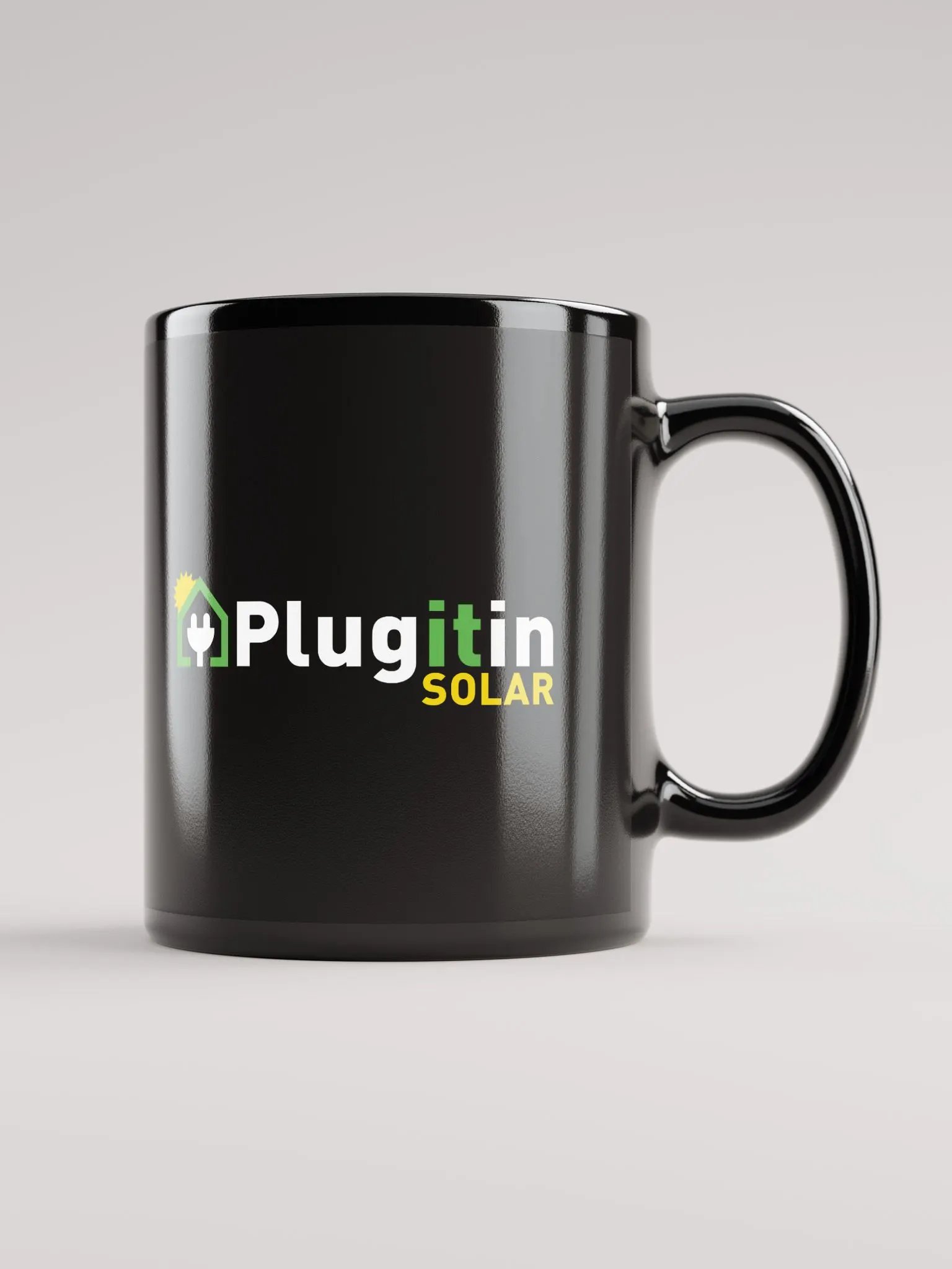 Plug It In Solar High-Quality Black Glossy Mug product image (2)