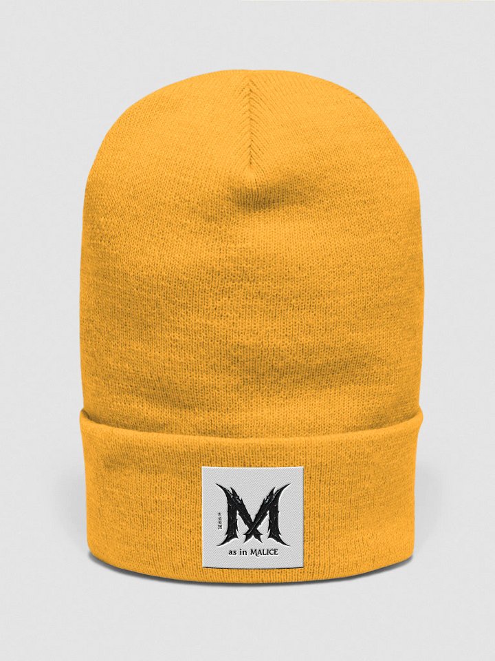 M as in malice Yupoong Cuffed Beanie by dark alphabet product image (2)