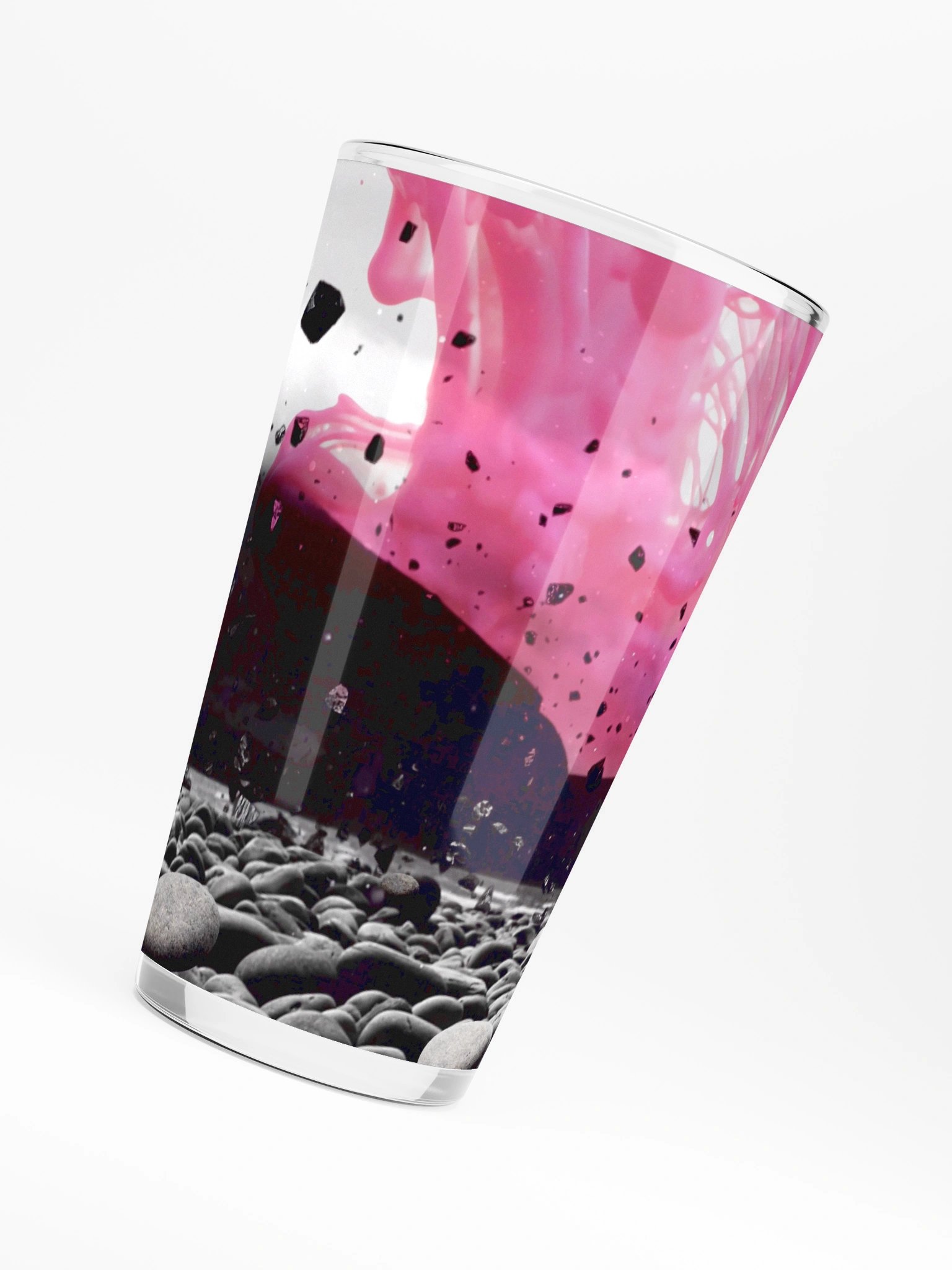 Pink Splash Pint Glass product image (6)
