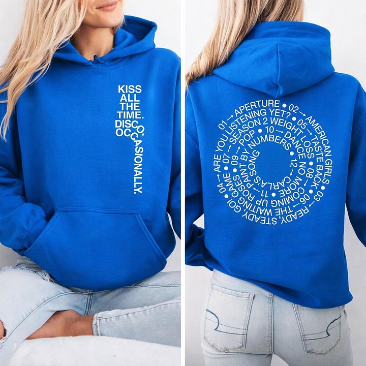 Harry Styles Kiss All The Time Hoodie | Official Blue Design & Merch product image (1)