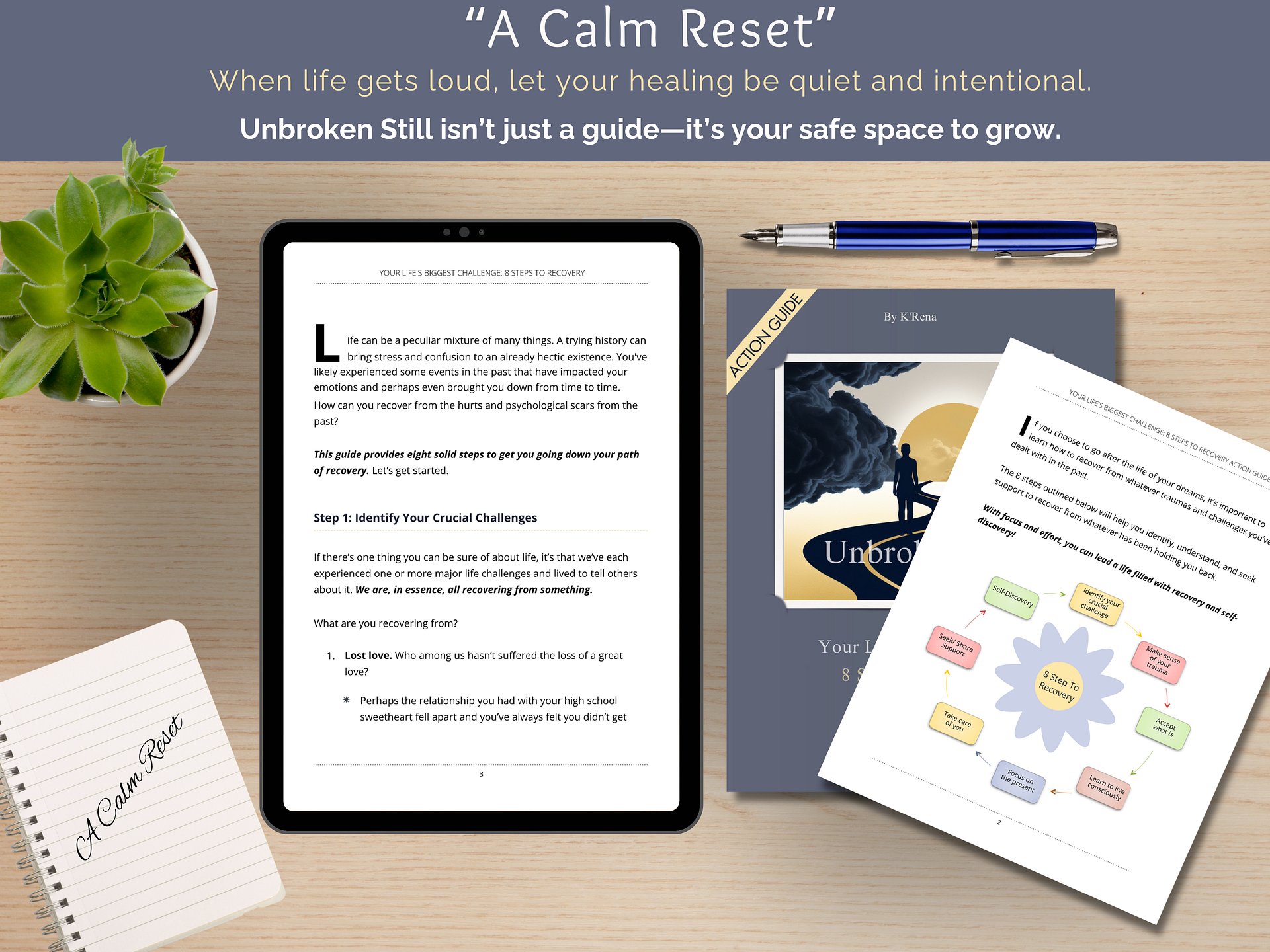 Unbroken Still: Your Life's Biggest Challenge – 8 Steps to Recovery Healing eBook, Action Guide & Workbook product image (3)