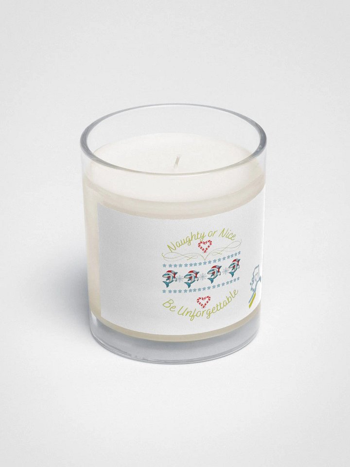 Naughty or Nice Soy Wax Candle In A Clear Glass Jar product image (2)