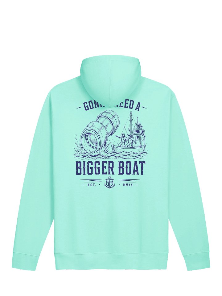 BIGGER BOAT HOODIE (NAVY LOGO) product image (1)