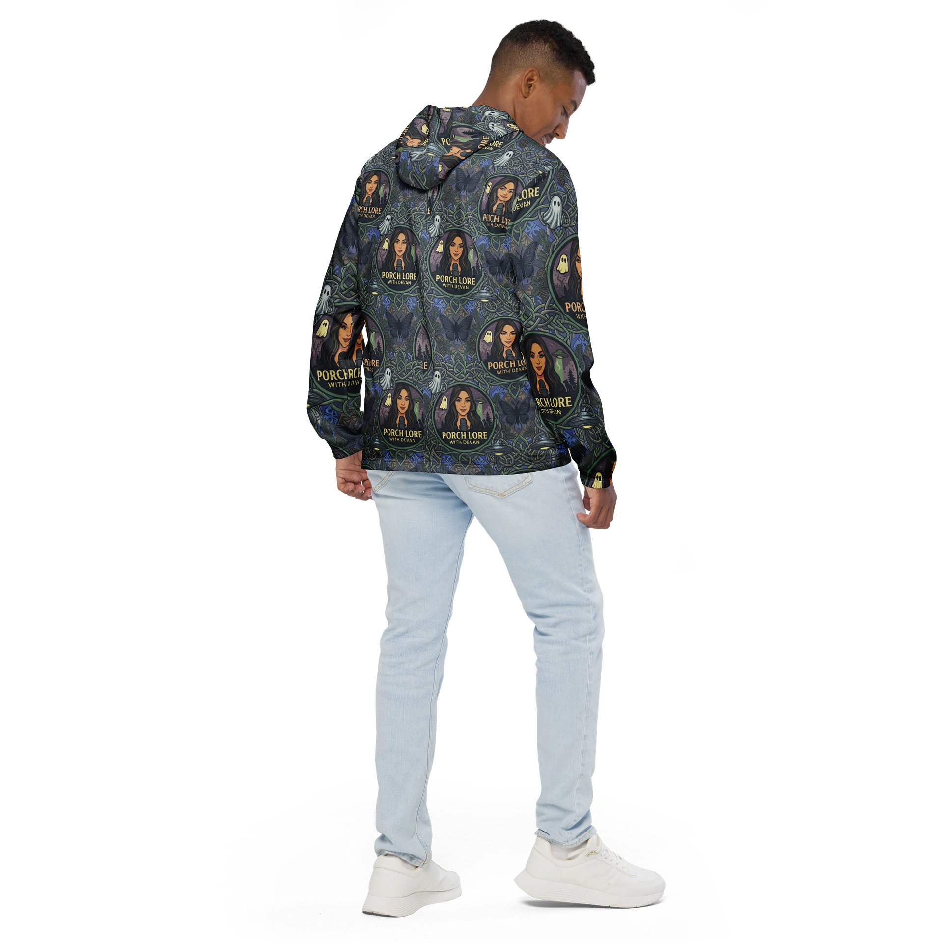 PORCH LORE DEVAN PERIWINKLE MOTH WINDBREAKER JACKET product image (4)