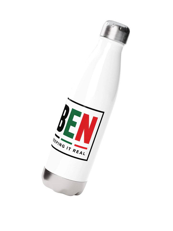 BEN “Keeping It Real” White Stainless Steel Water Bottle product image (2)