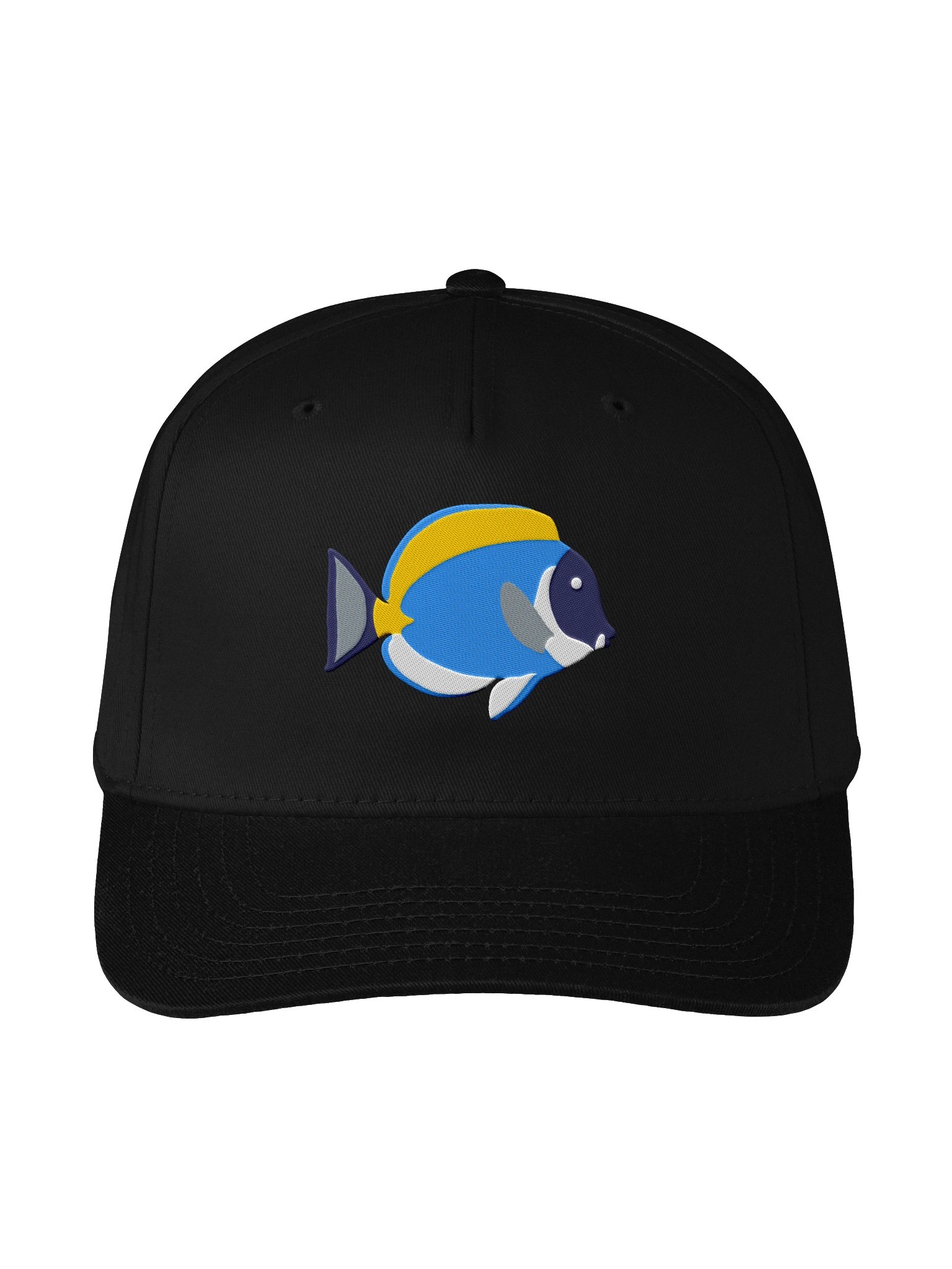 Powder Blue Tang Mid-Profile Baseball Cap (Embroidered) for Reef and Marine Aquarium Lovers product image (1)