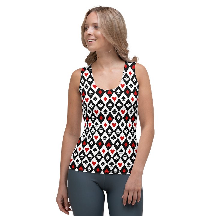 Retro Playing Card Suits Argyle All-Over Print Tank Top product image (1)