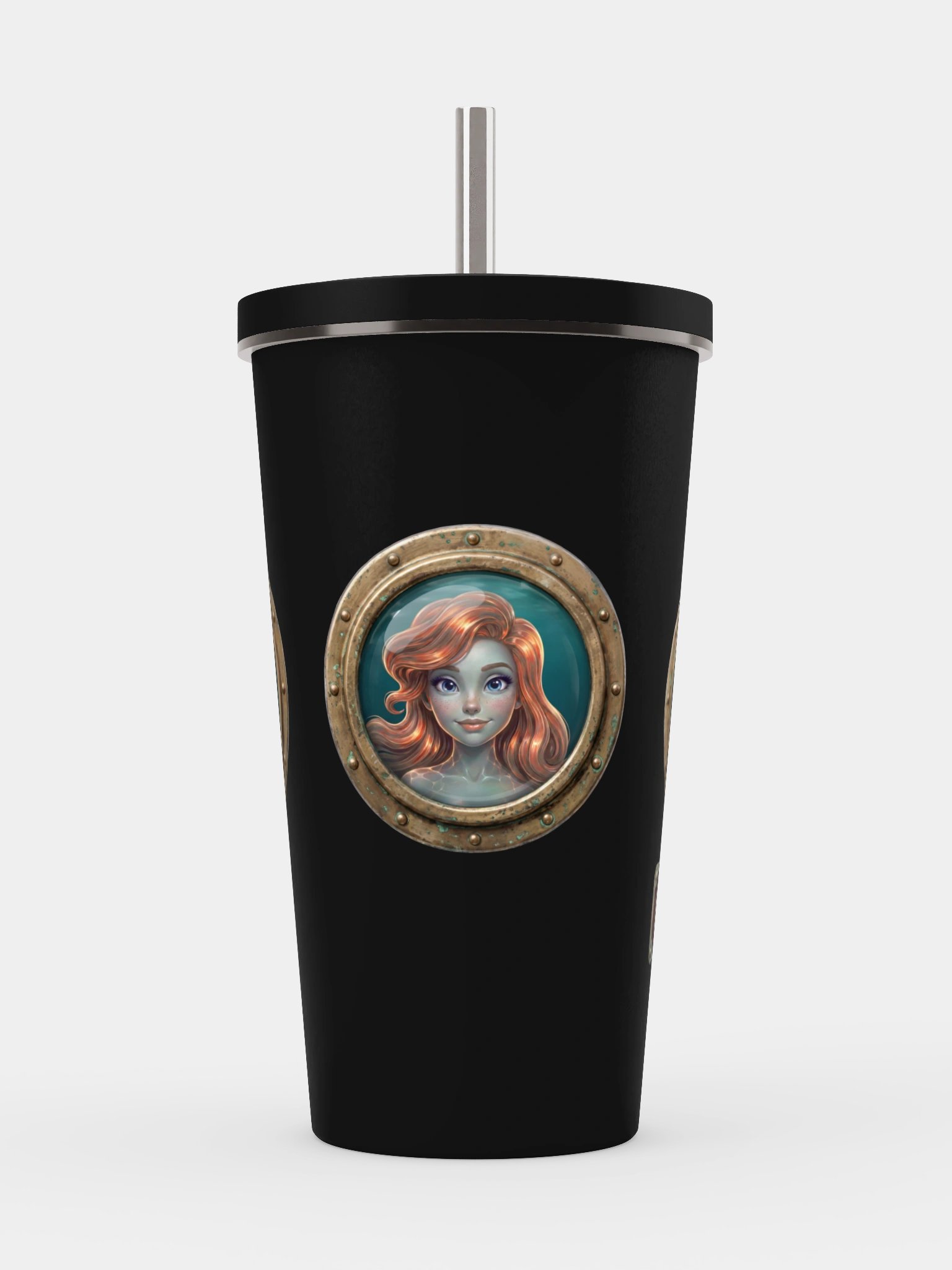 Handled porthole straw tumbler product image (1)