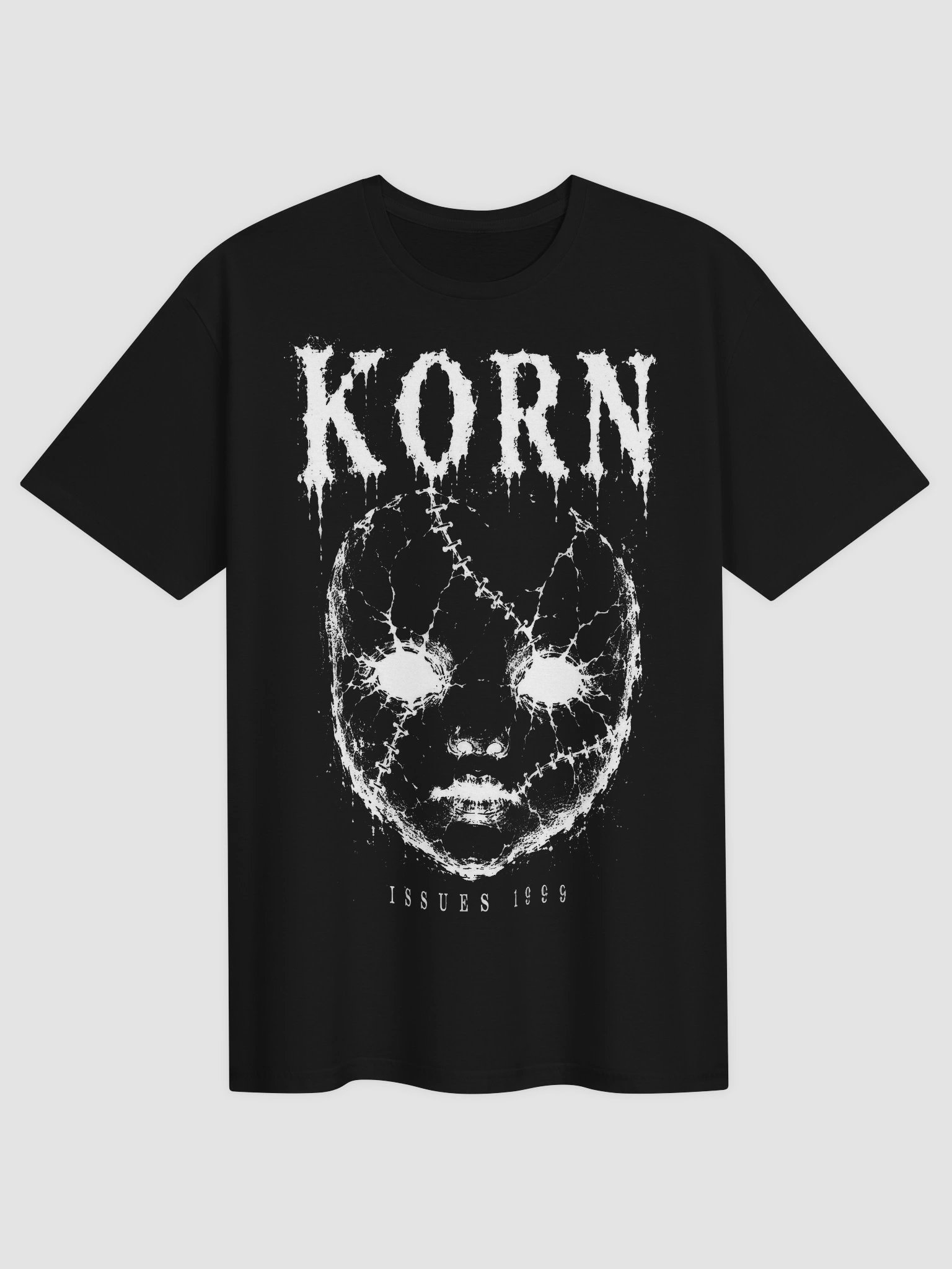 Korn Issues 1999 T-Shirt | Stitched Doll Face Graphic Tee product image (1)