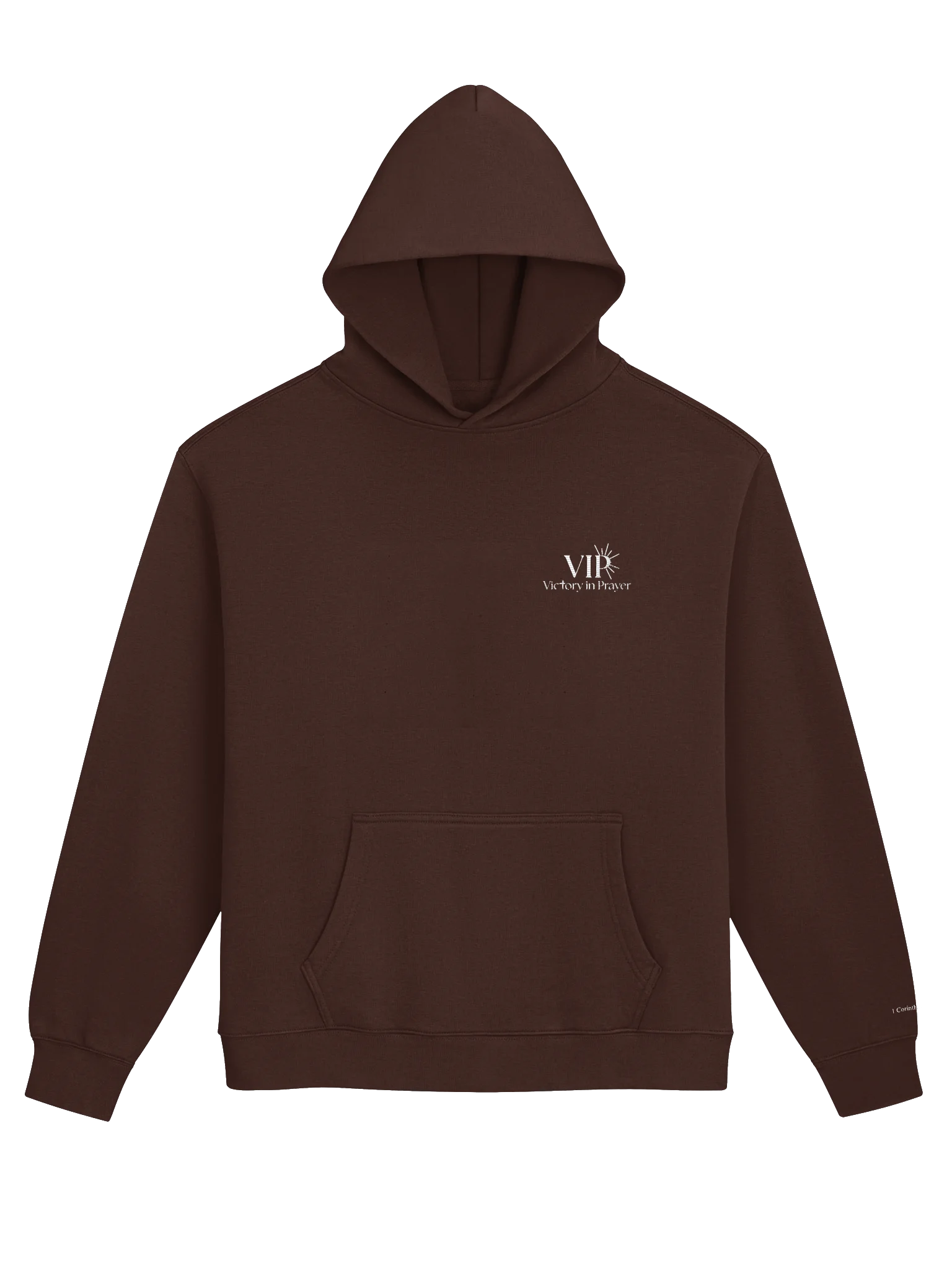 Embroidered Unisex VIP Hoodie with 1 Corinthians 13:4 on sleeve product image (17)