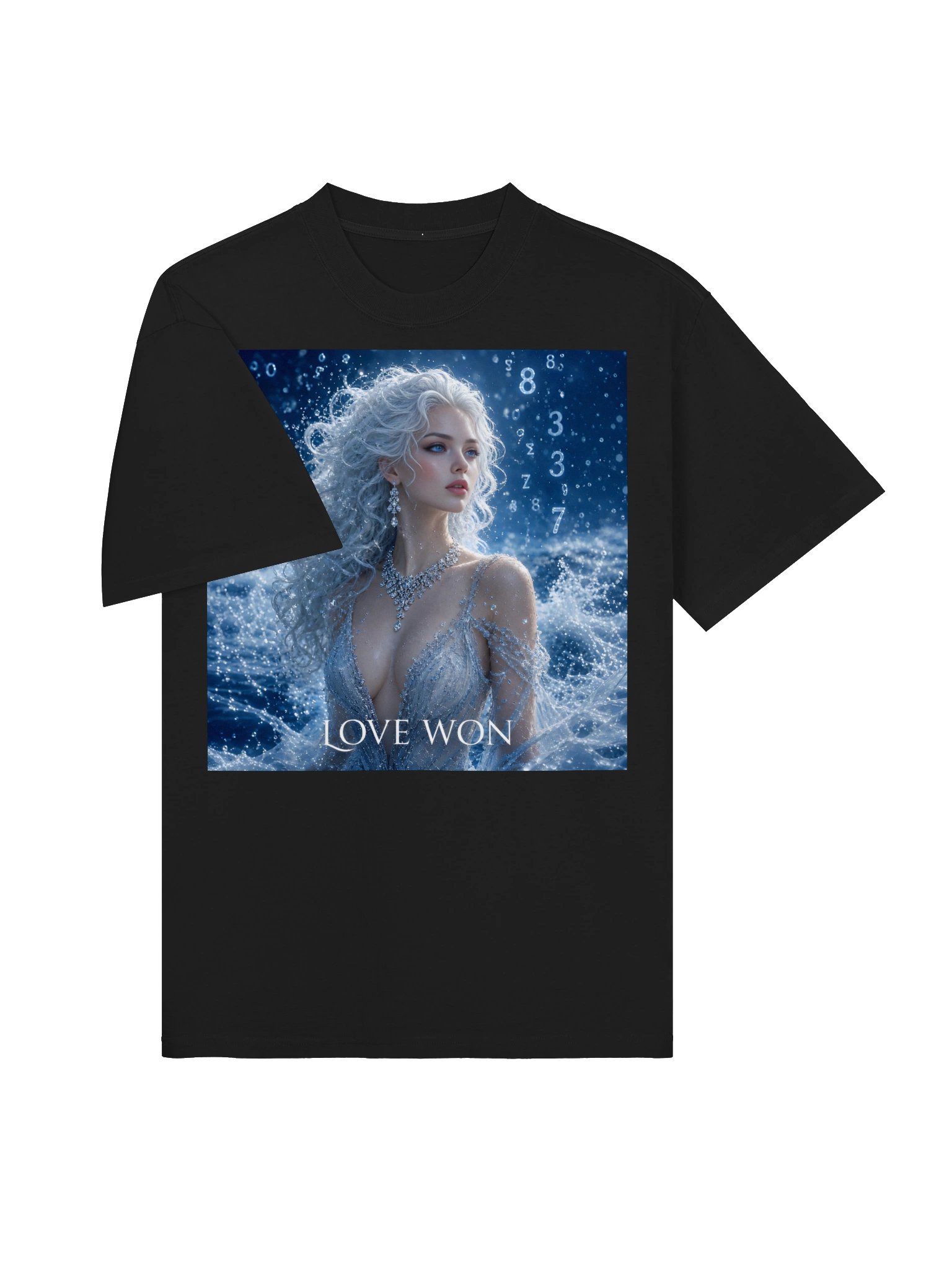 Love Won Fantasy T Shirt | Unisex Oversized Gothic Ocean Queen Shirt for Romantics & Dreamers product image (5)