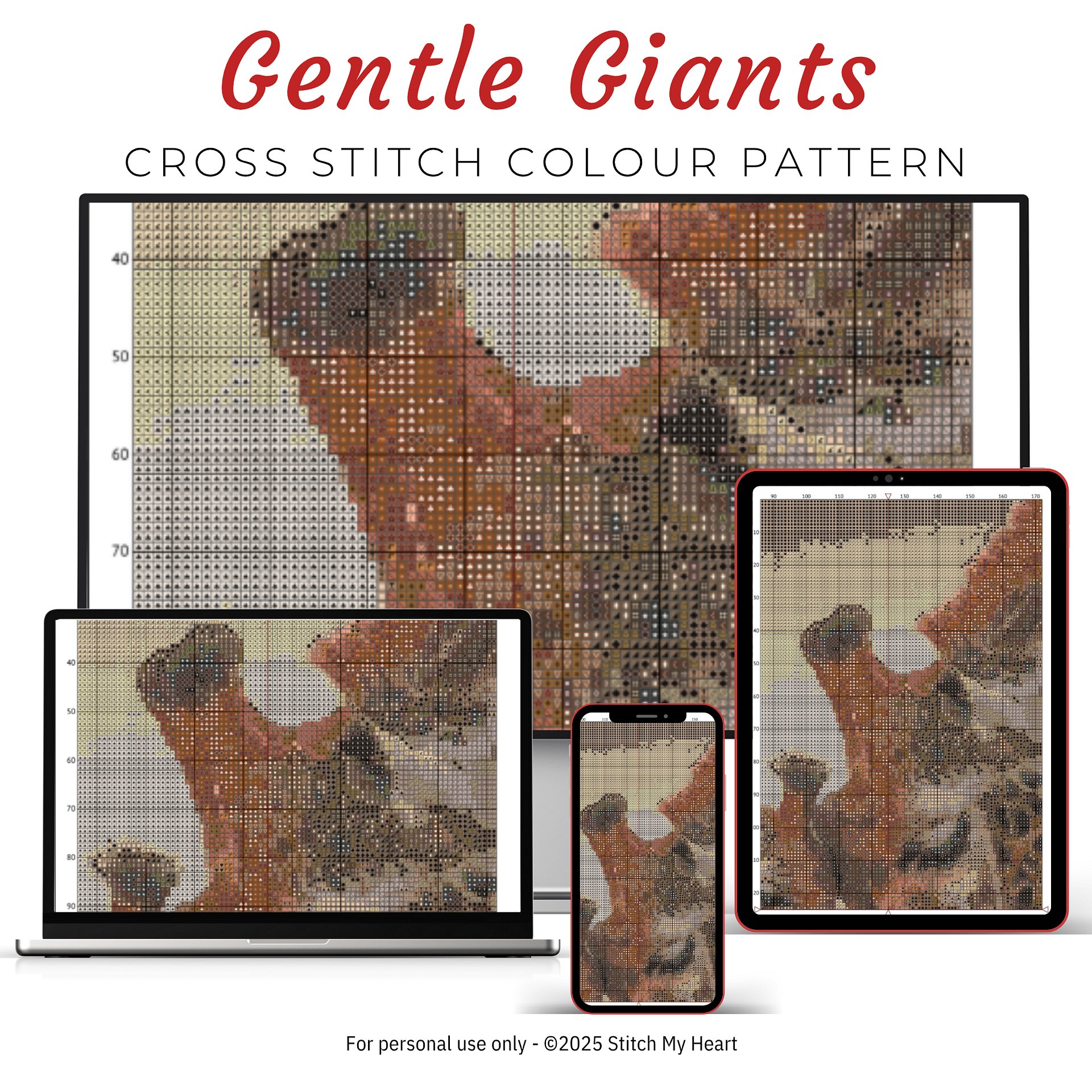 Gentle Giants Cross Stitch Pattern product image (3)