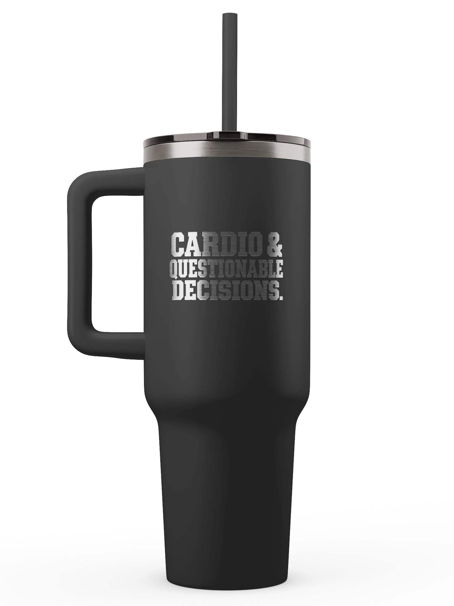 Cardio & Questionable Decisions Engraved Travel Tumbler product image (1)