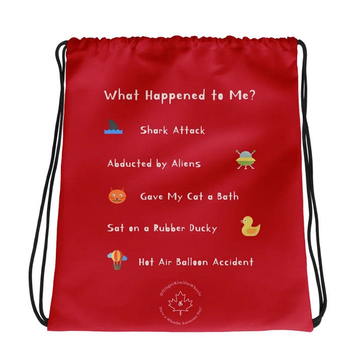 WHAT HAPPENED TO ME ? (2025 Edition): String Backpack, TiLite Red Pepper product image (1)