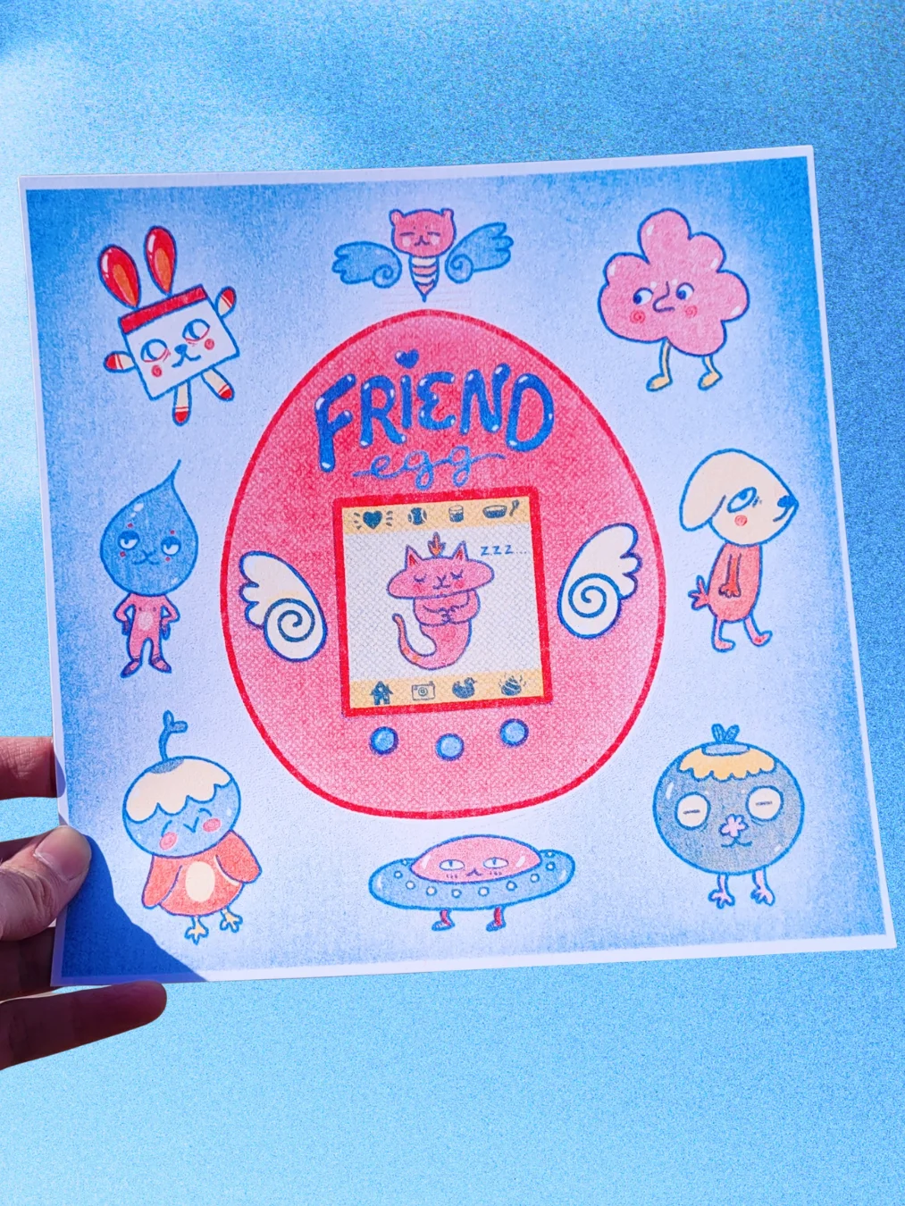 Friend Egg Riso Print product image (4)