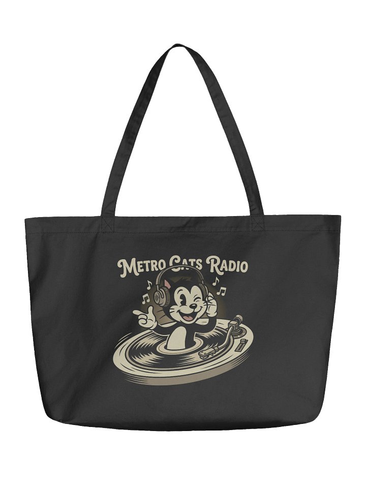Metro Cats Radio Organic Eco Tote: Purr-fect Music Style product image (1)