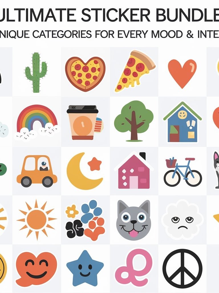 Ultimate Sticker Bundle: 25 Unique Categories for Every Mood & Interest product image (8)