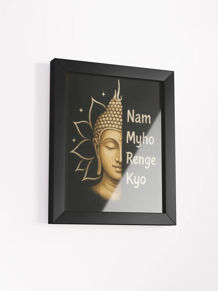 Nam Myho Renge Kyo - Buddha Lotus Art Framed Meditation Poster for Nichiren Buddhist Practitioners product image (2)
