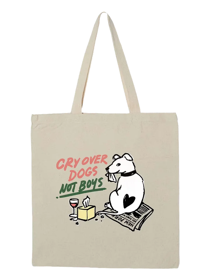 Preorder - Cry Over Dogs Not Boys Natural Totebag product image (1)