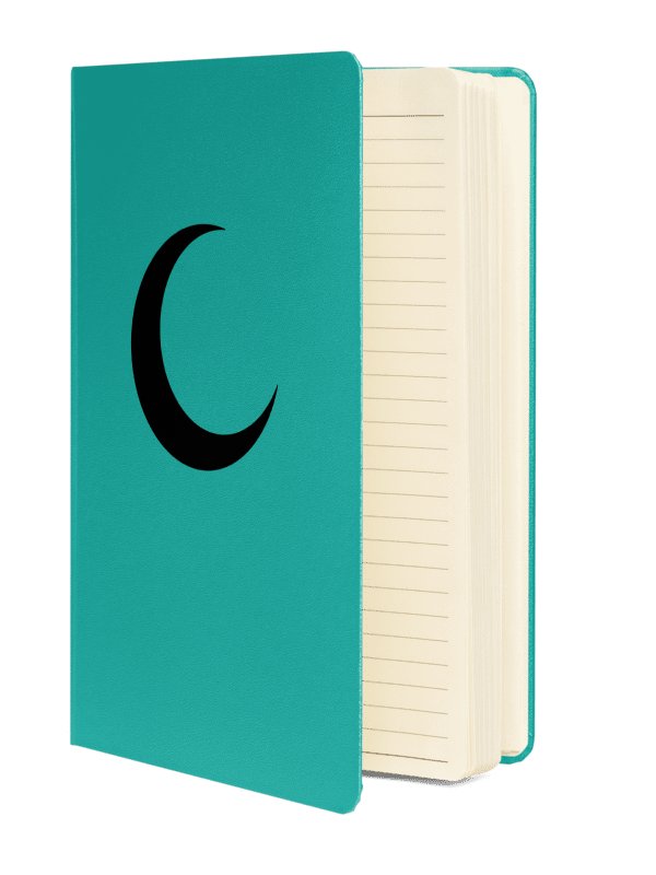 Crescent Moon Notebook – Deep Black Print product image (2)