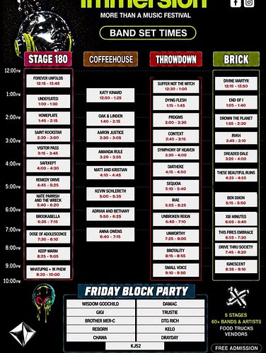 @immersionmusicfestival just shared their schedule! Who are you looking forward to seeing?