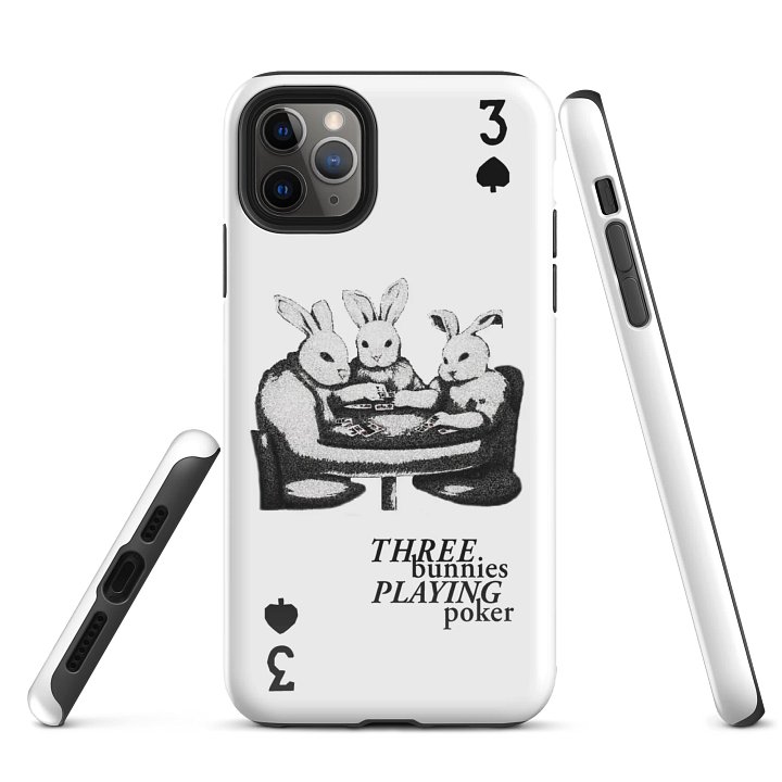 Three Bunnies Playing Poker iPhone® Case product image (1)