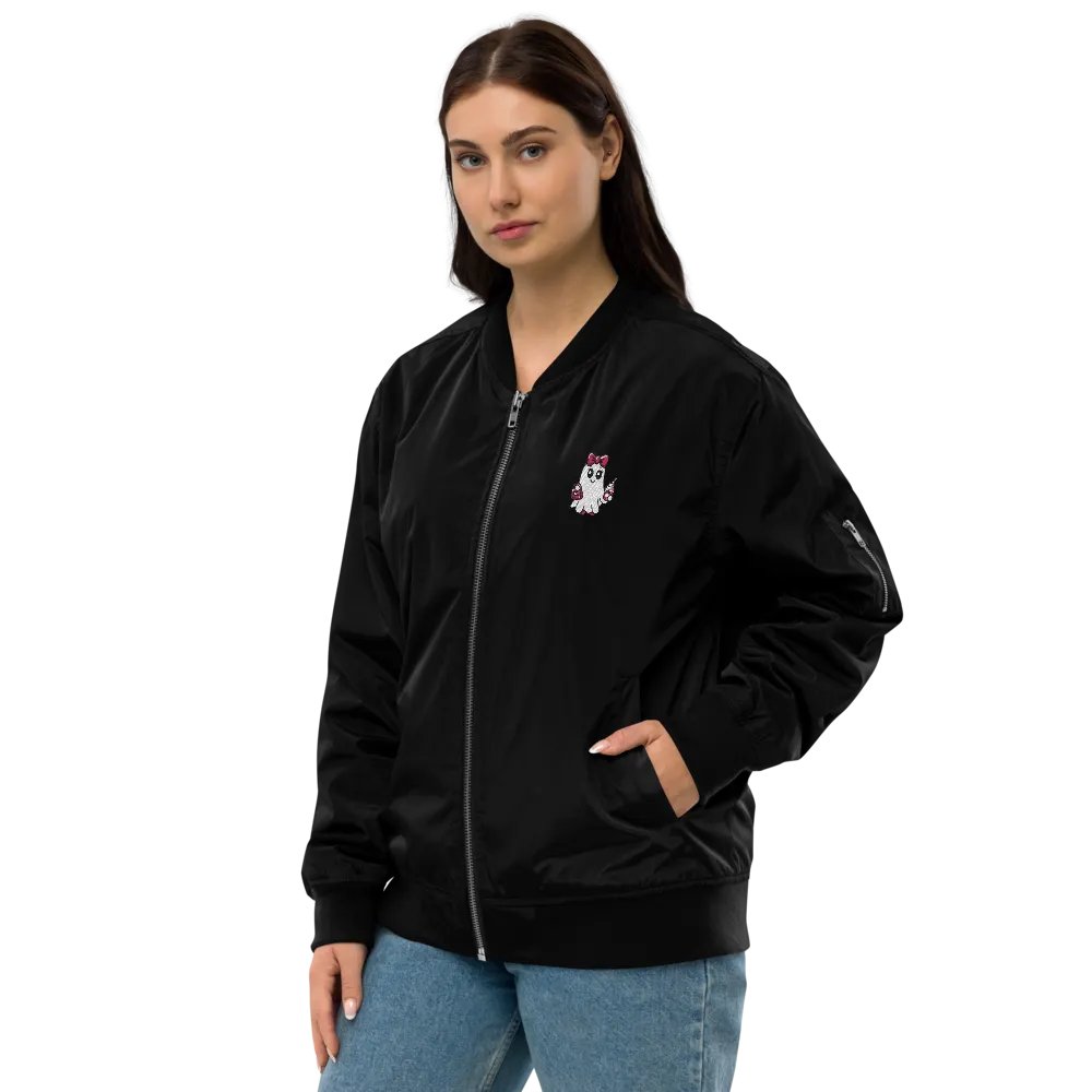 Cute Ghost Embroidered Premium Recycled Bomber Jacket product image (11)