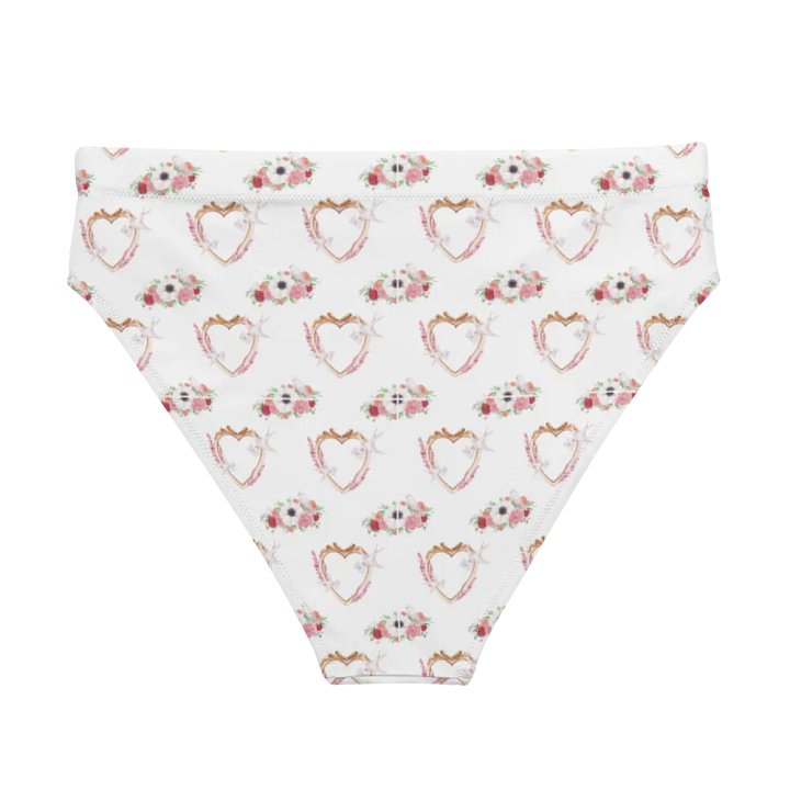Watercolour Floral Pattern High Waisted Bikini Bottom - V6 product image (2)