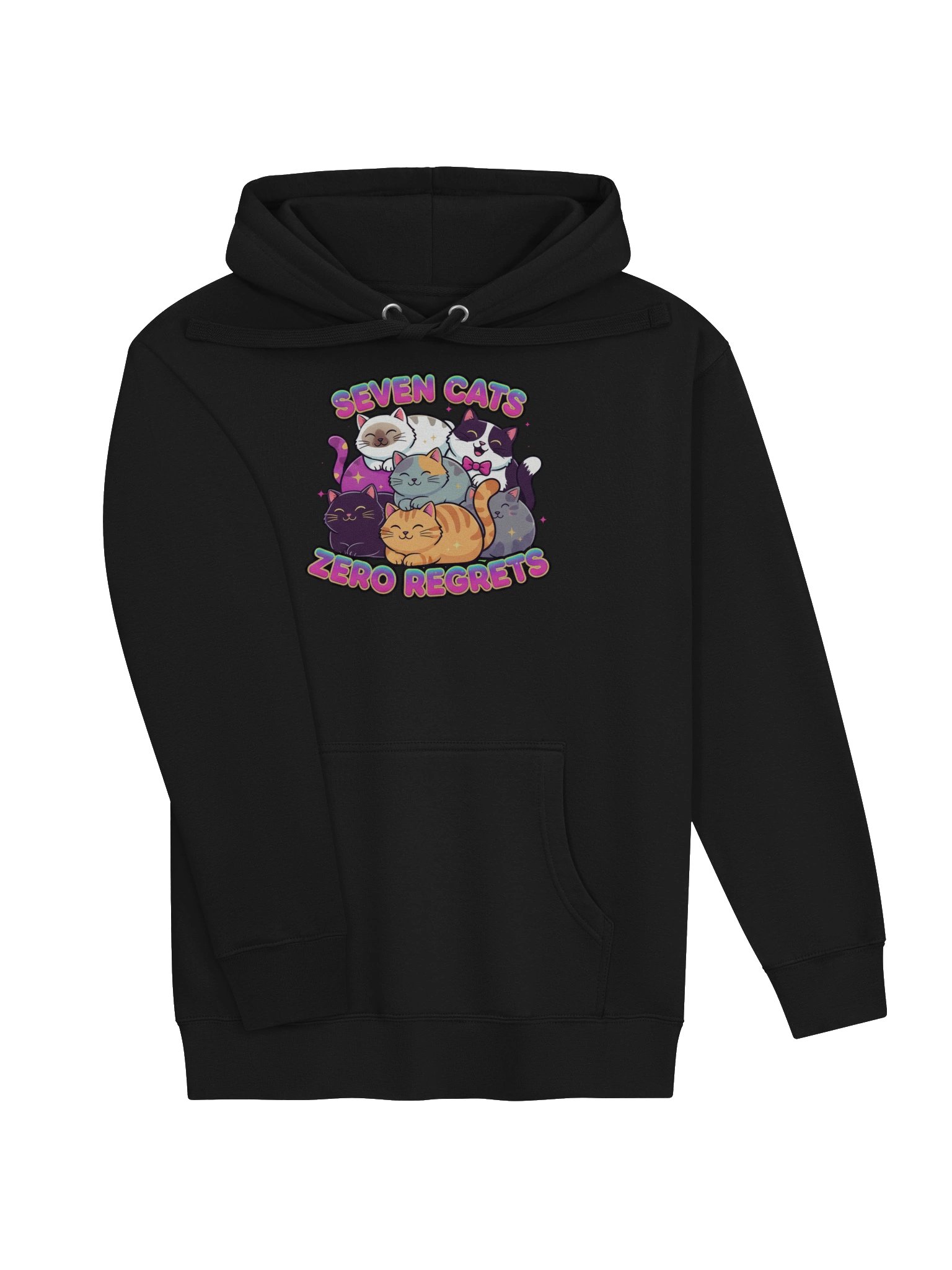 Seven Cats Zero Regrets Hoodie product image (3)