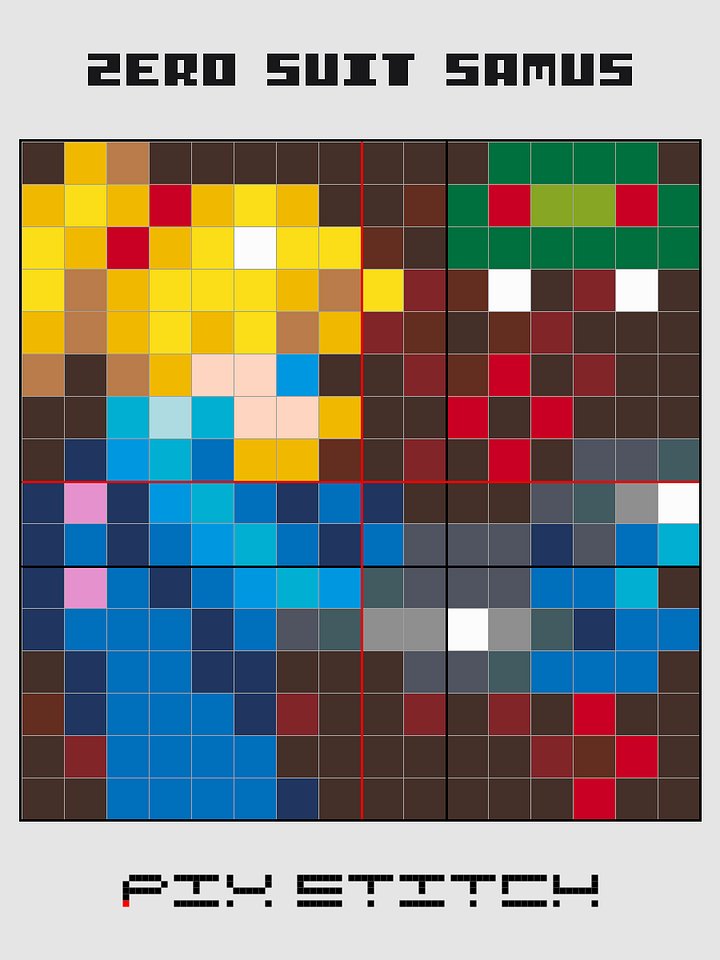 Zero Suit Samus Pixel Art product image (2)