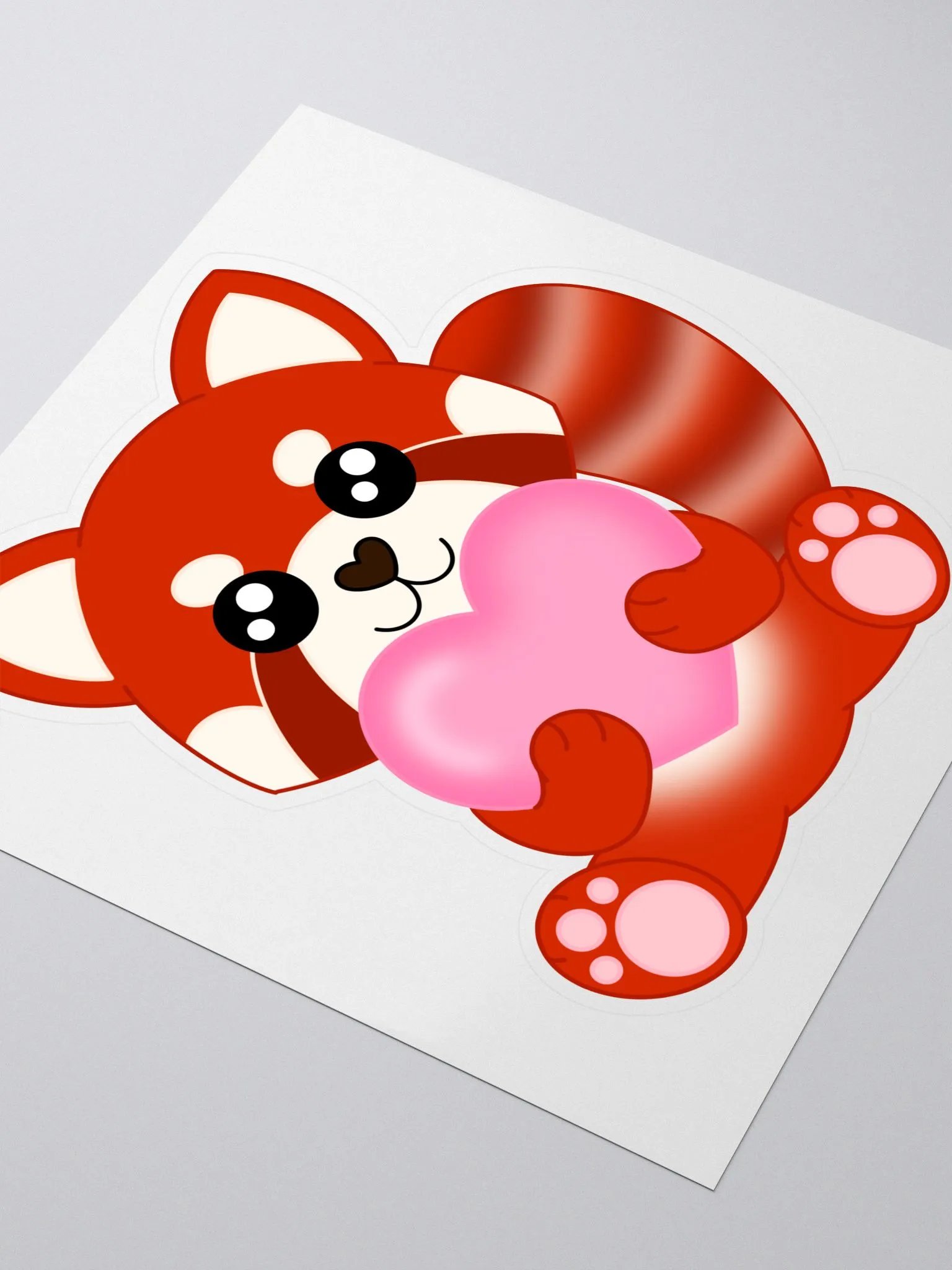 Red Panda Love Sticker product image (3)