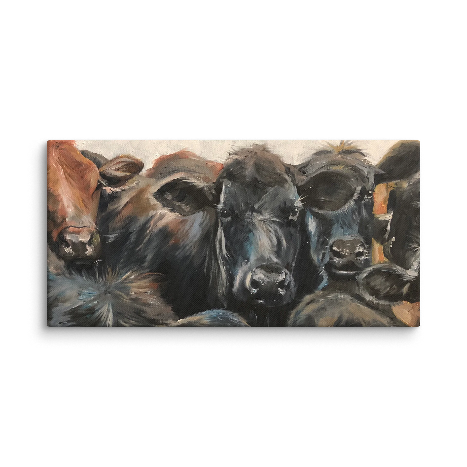 Black and One Brown Cow - Gilcee Canvas product image (1)