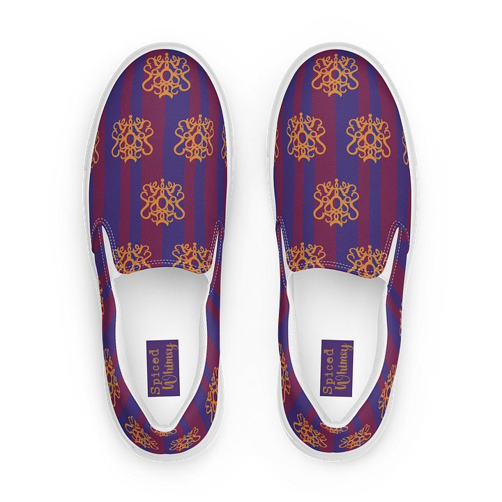 Purple and Maroon Flirty Academic Canvas Slip-Ons product image (1)
