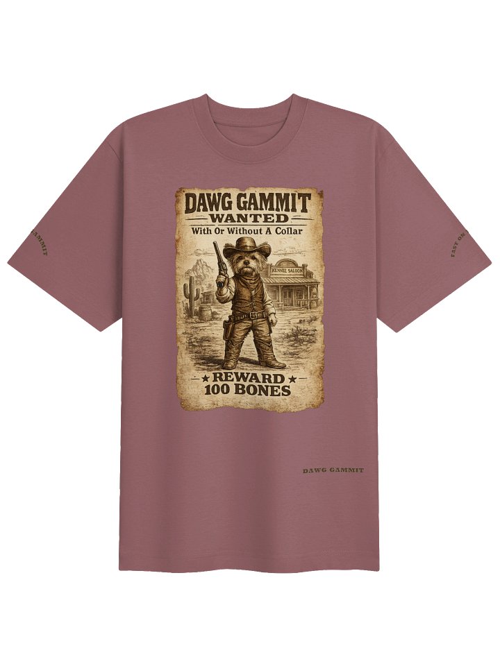 WANTED DAWG GAMMIT™ WANTED Yorkshire Terrier Poster Heavy T-shirt product image (5)