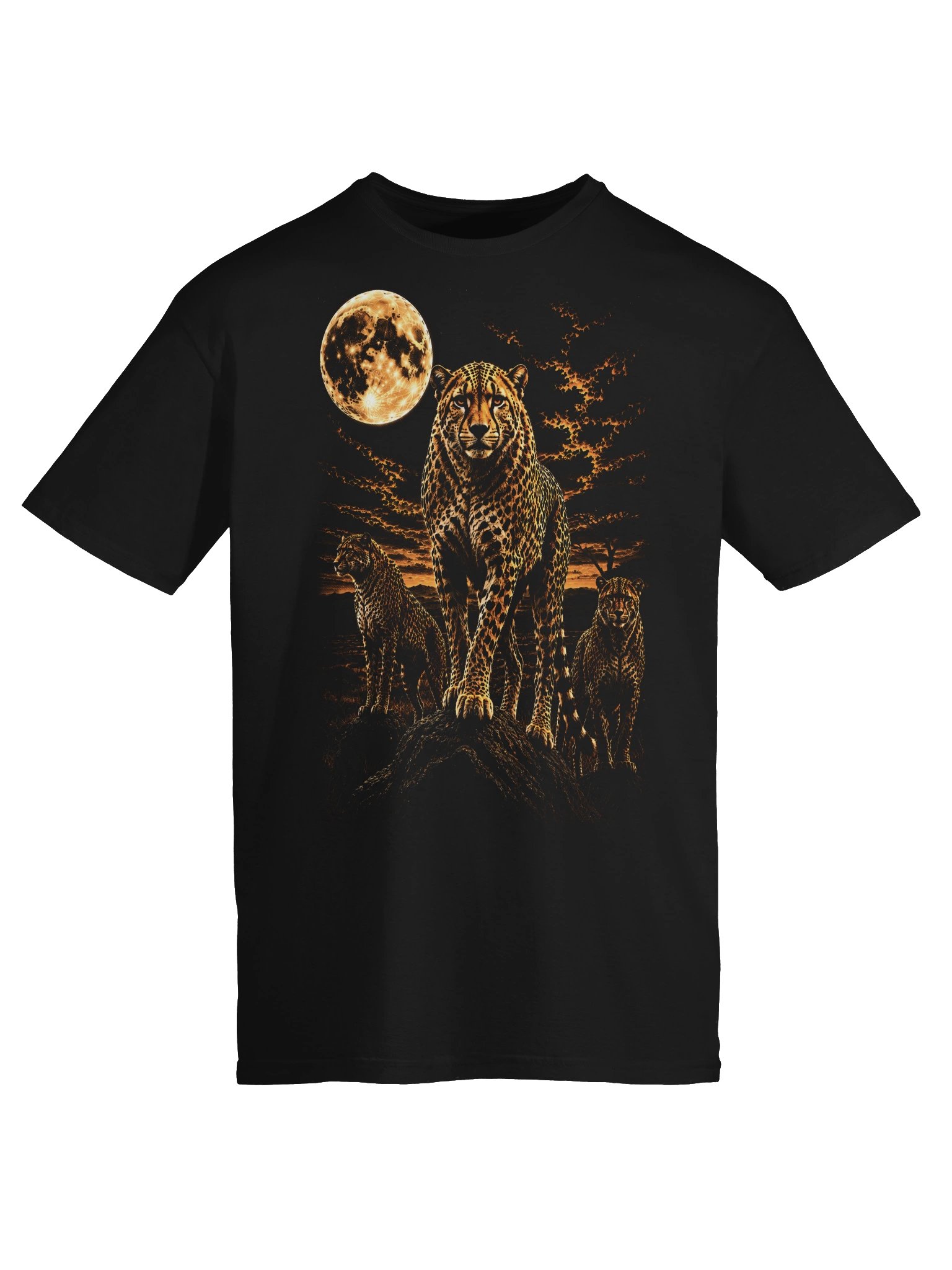 Cheetah Howling Moon Tshirt | Legendary Wildlife Shirt product image (4)