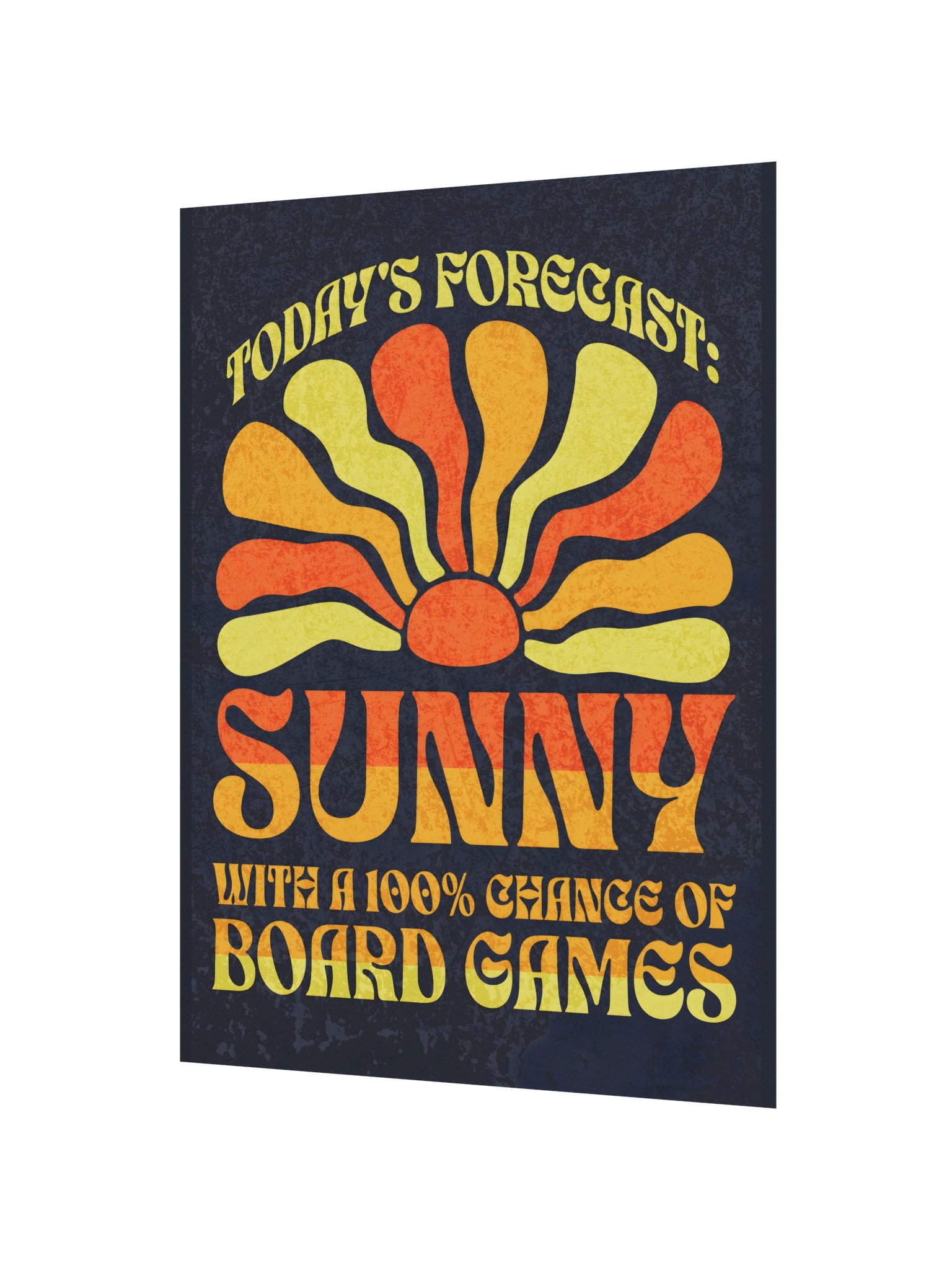 Retro Sunny Forecast Board Games Room Poster - UNFRAMED product image (2)