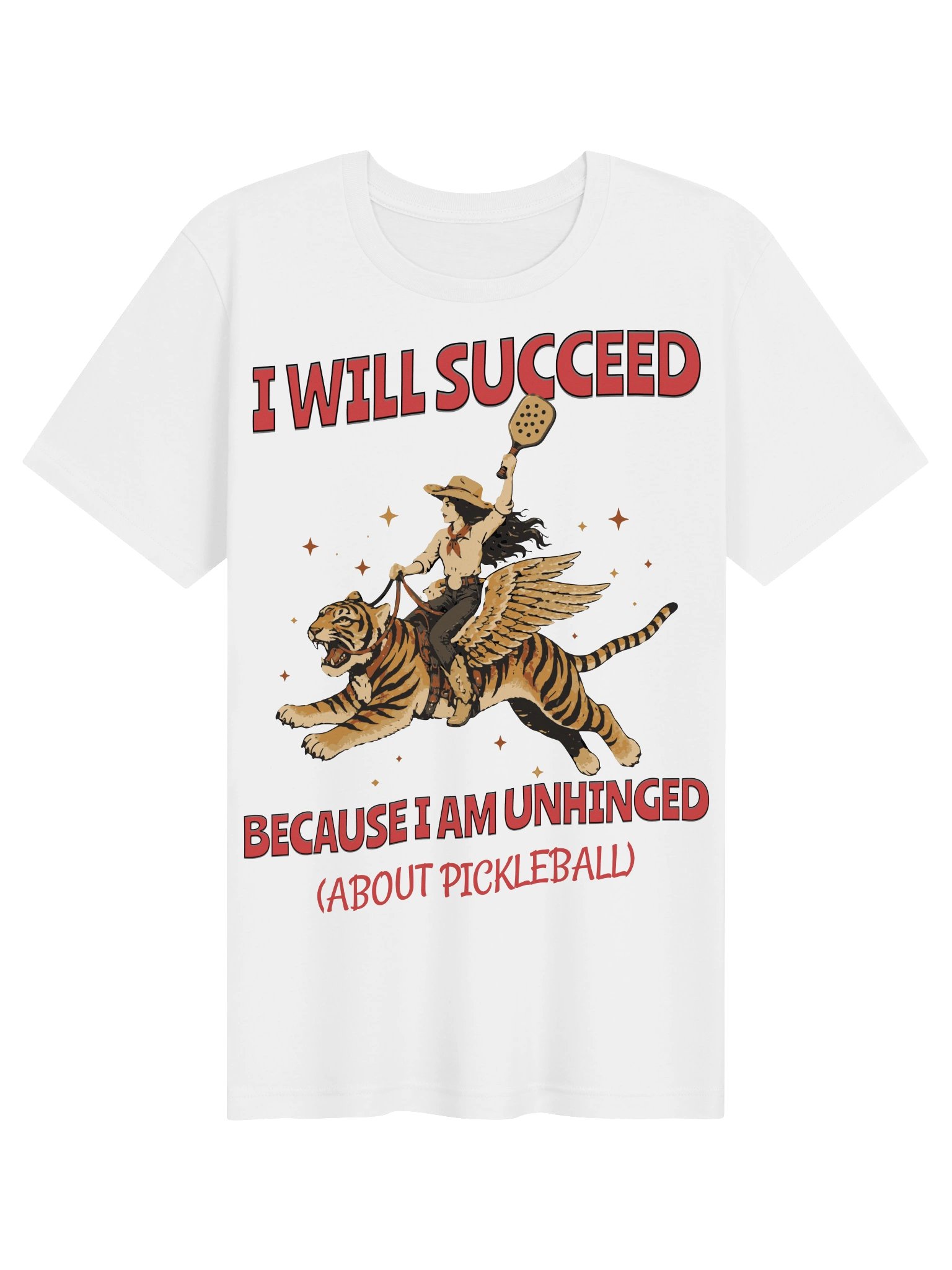 I Will Succeed Because I Am Unhinged About Pickleball Shirt – Adult Humor Pickleball Tee product image (2)