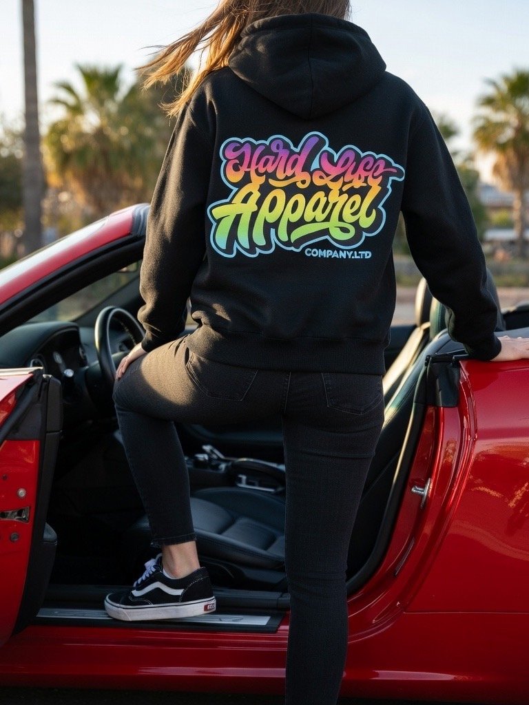 Graffiti Beach Tie Dye - Black Zip Up product image (6)