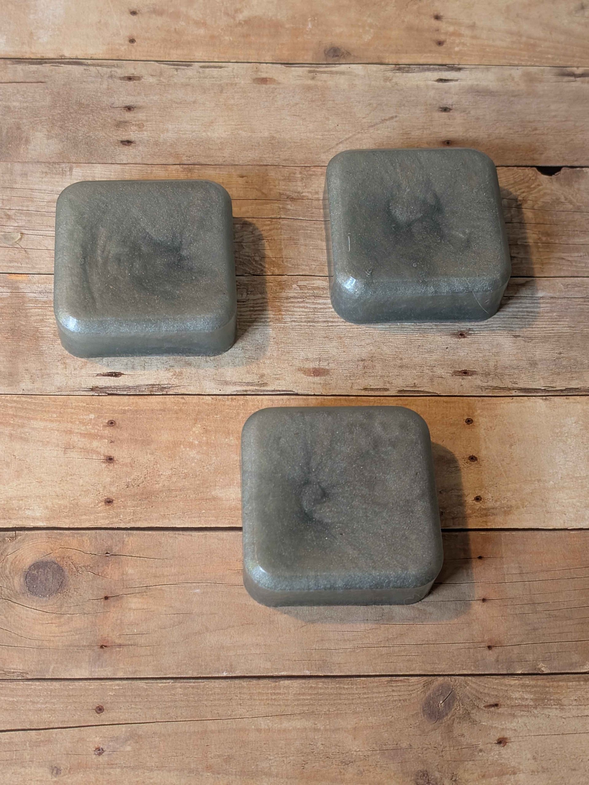 Silver Square Handmade Soap [Set of 3] product image (1)