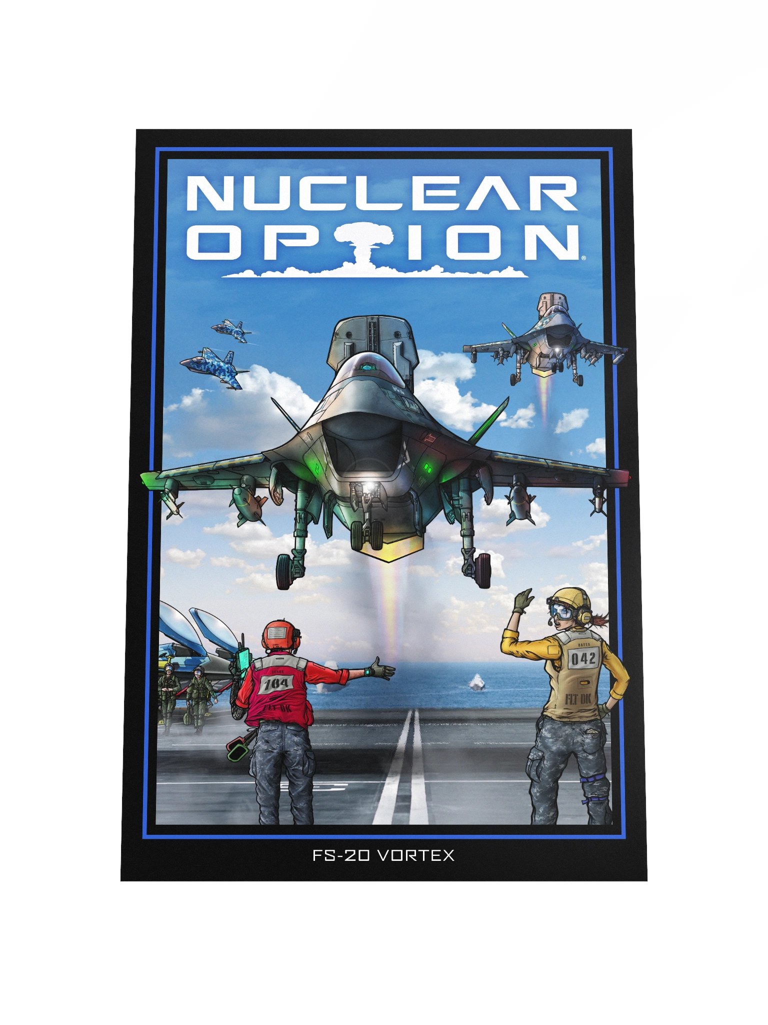 Vortex - Navy Blue Hex (Day) 20x30in Poster product image (4)