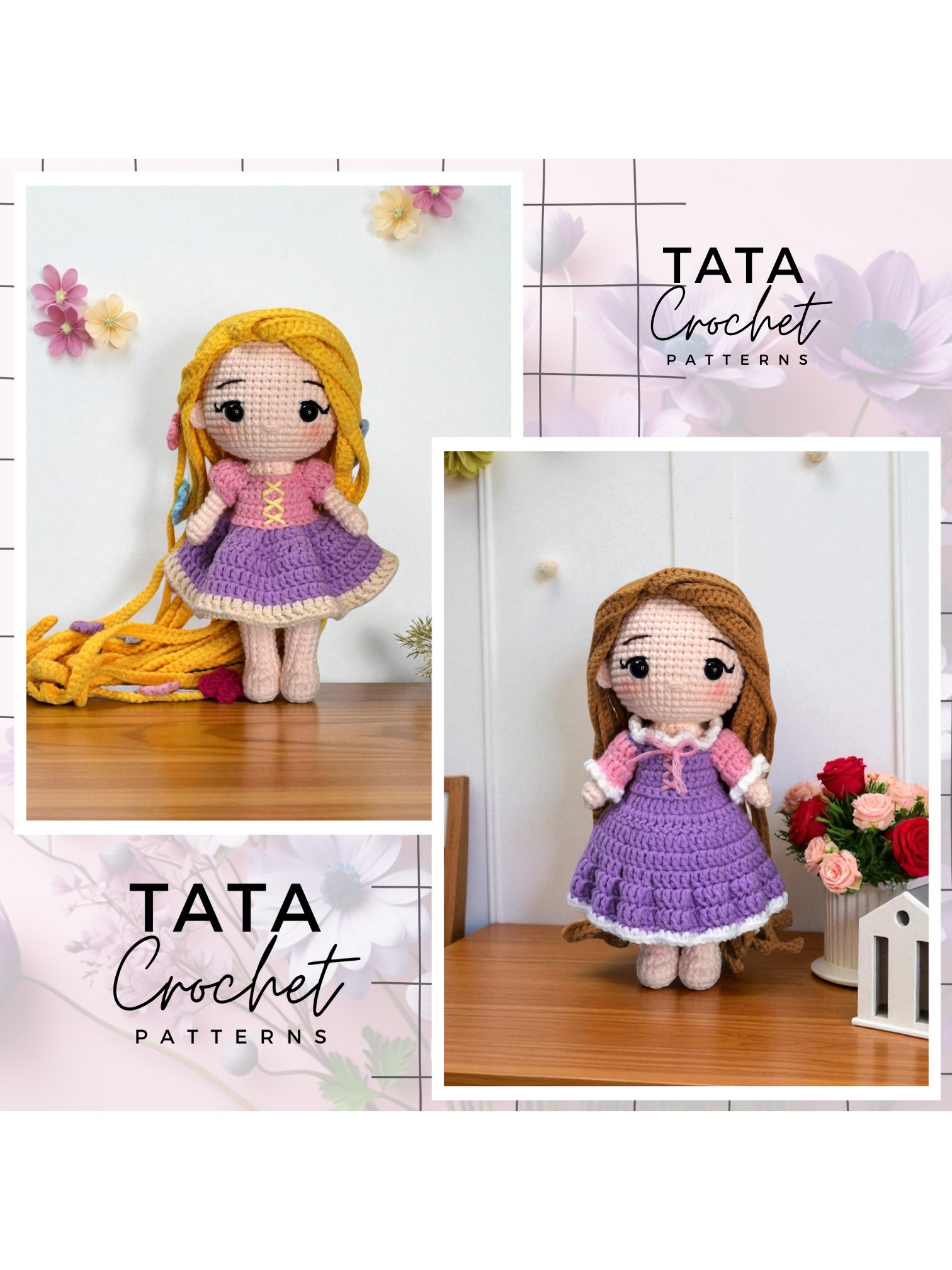 PDF -♡- Doll Dress Up & Transformation -♡- Princess Amigurumi Crochet Pattern product image (1)