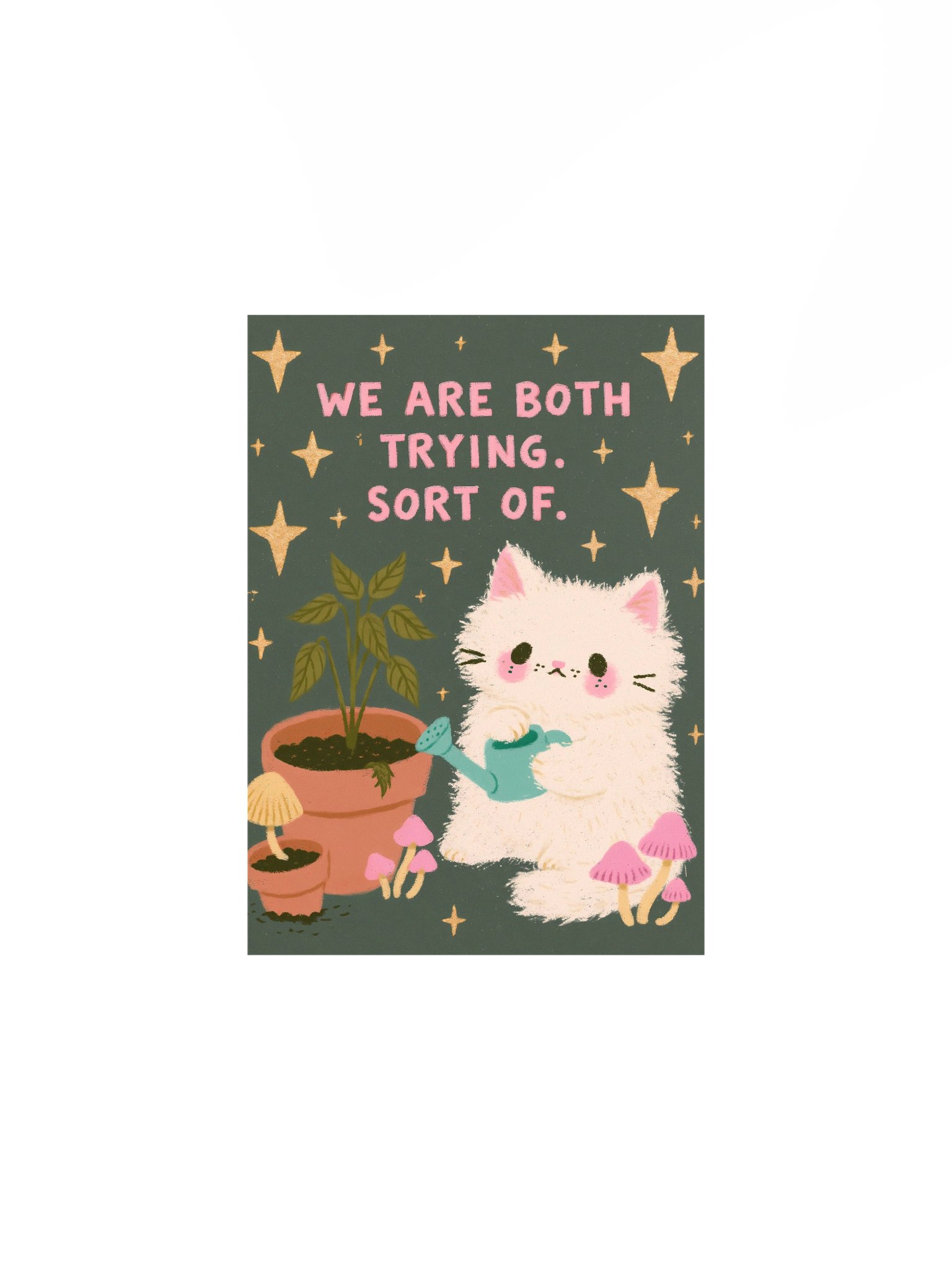 We Are Both Trying Cat Poster product image (2)