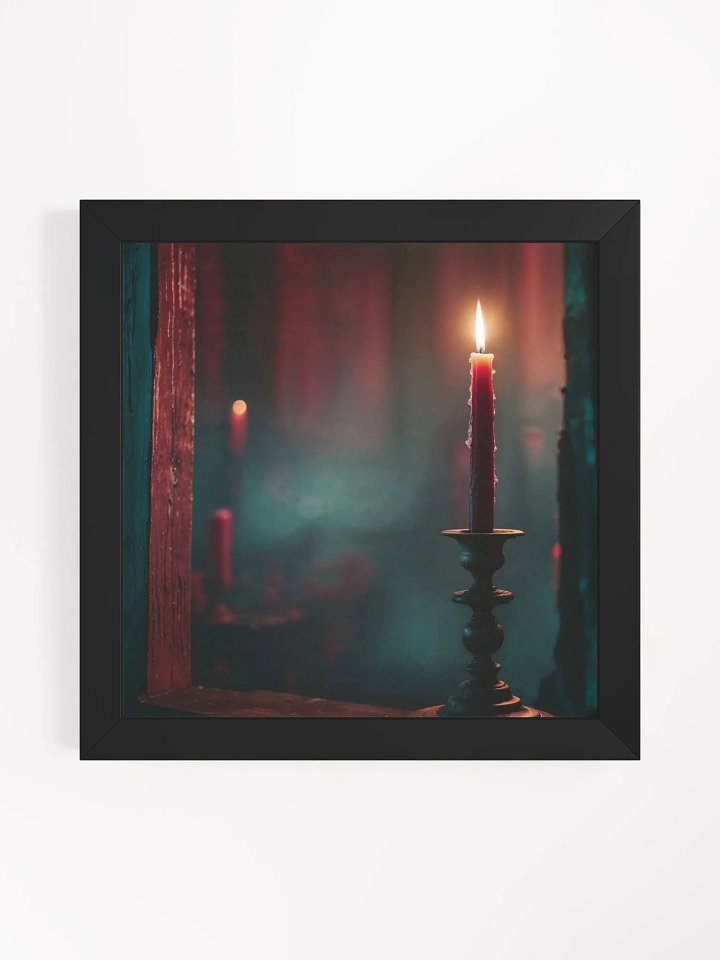 Moody Burgundy Candle Framed Print product image (22)