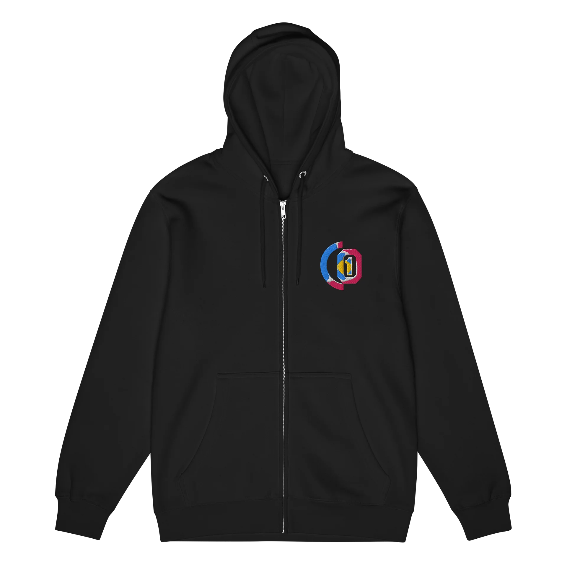 Abstract Neon Curve Zip Hoodie product image (6)