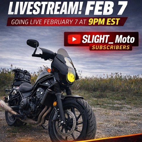 Livestream Reminder

This Saturday, SLIGHT_ Moto is going LIVE this Saturday at 9PM EST (Feb 7,2026)

If you’ve ever had a qu...