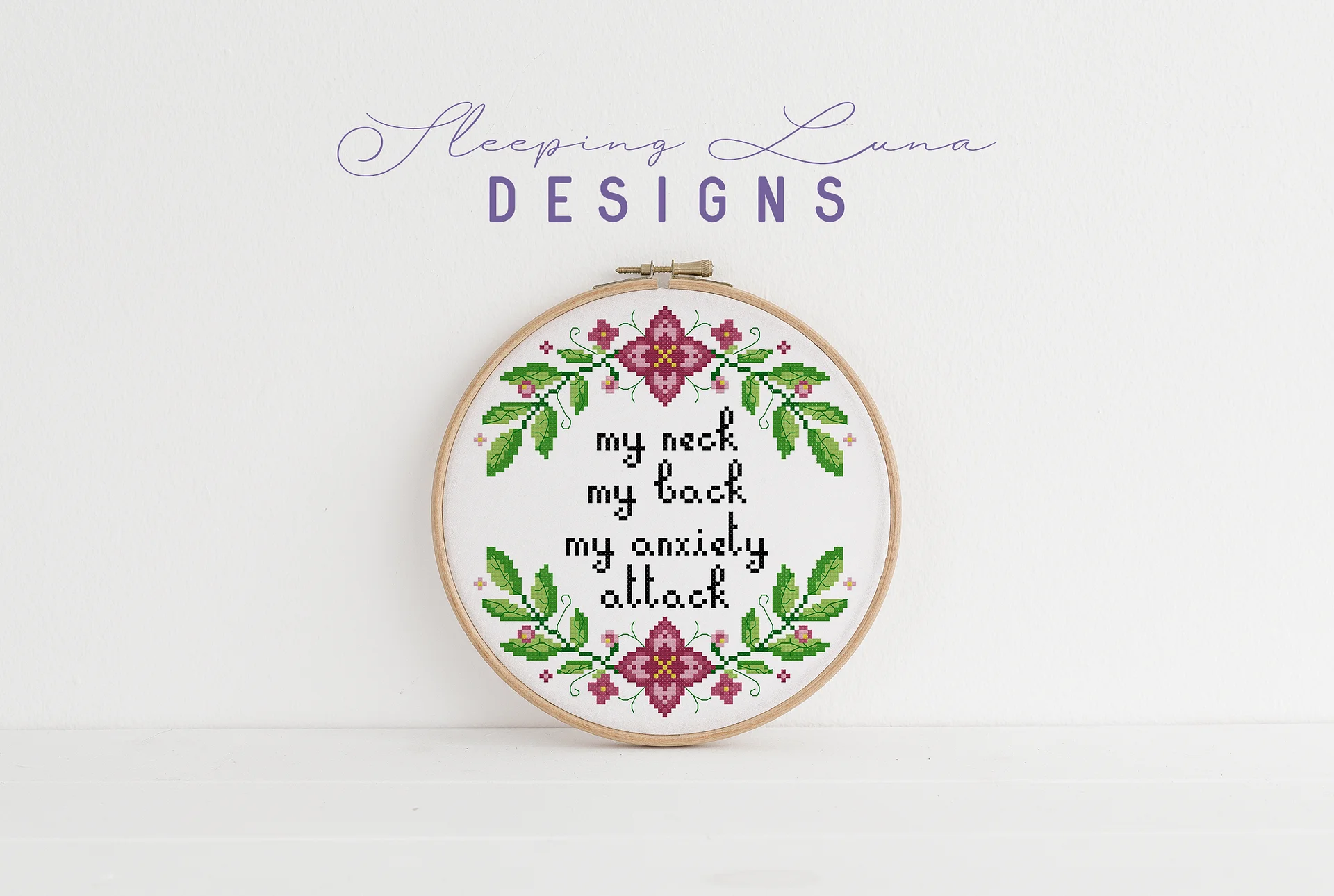 My Neck My Back My Anxiety Attack - Cross Stitch Pattern product image (3)