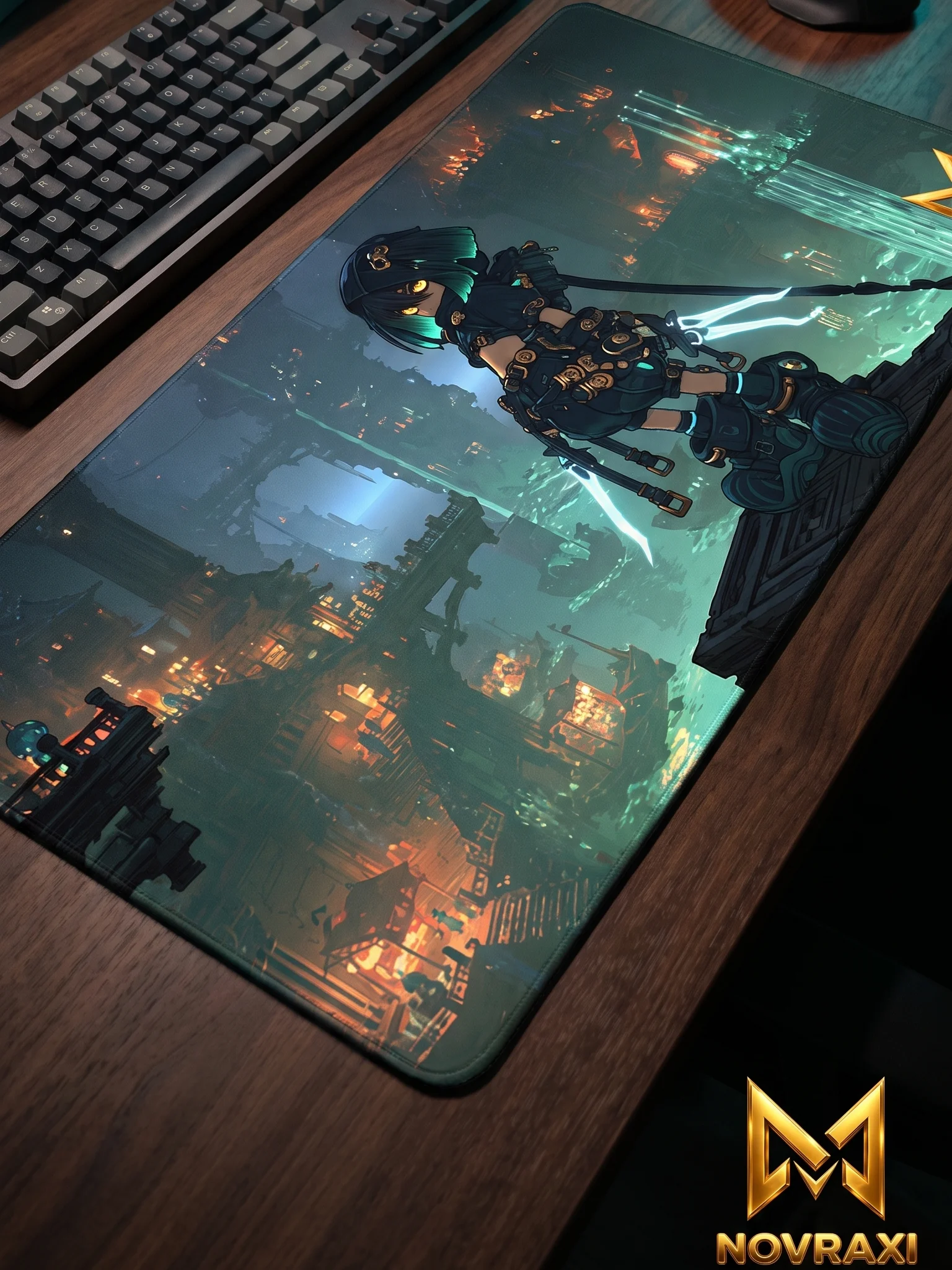 Abyssal Tides × Shadow Diver | XL Gaming Desk Mat product image (2)