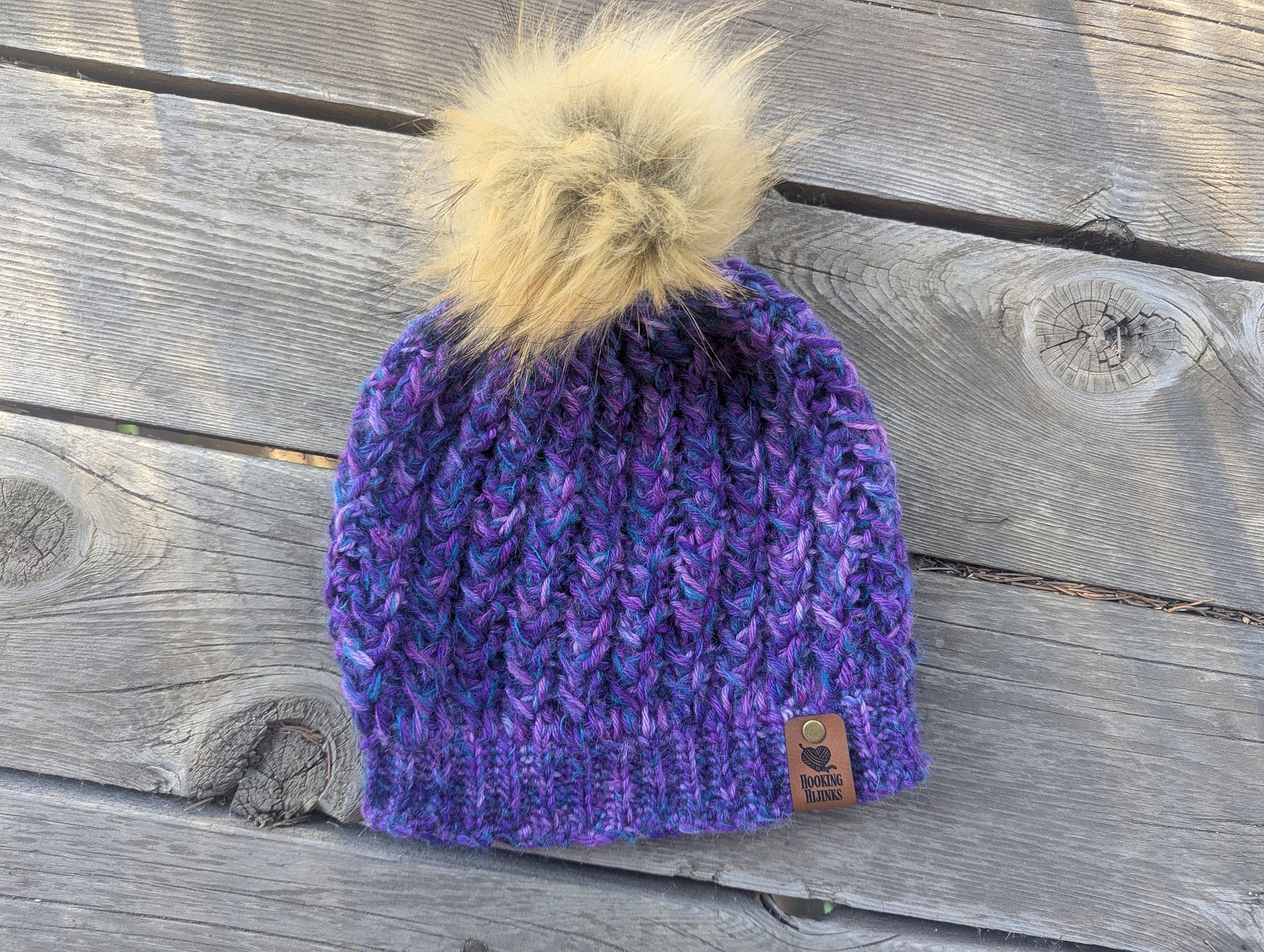 City Stroll Beanie - Purple mohair product image (1)