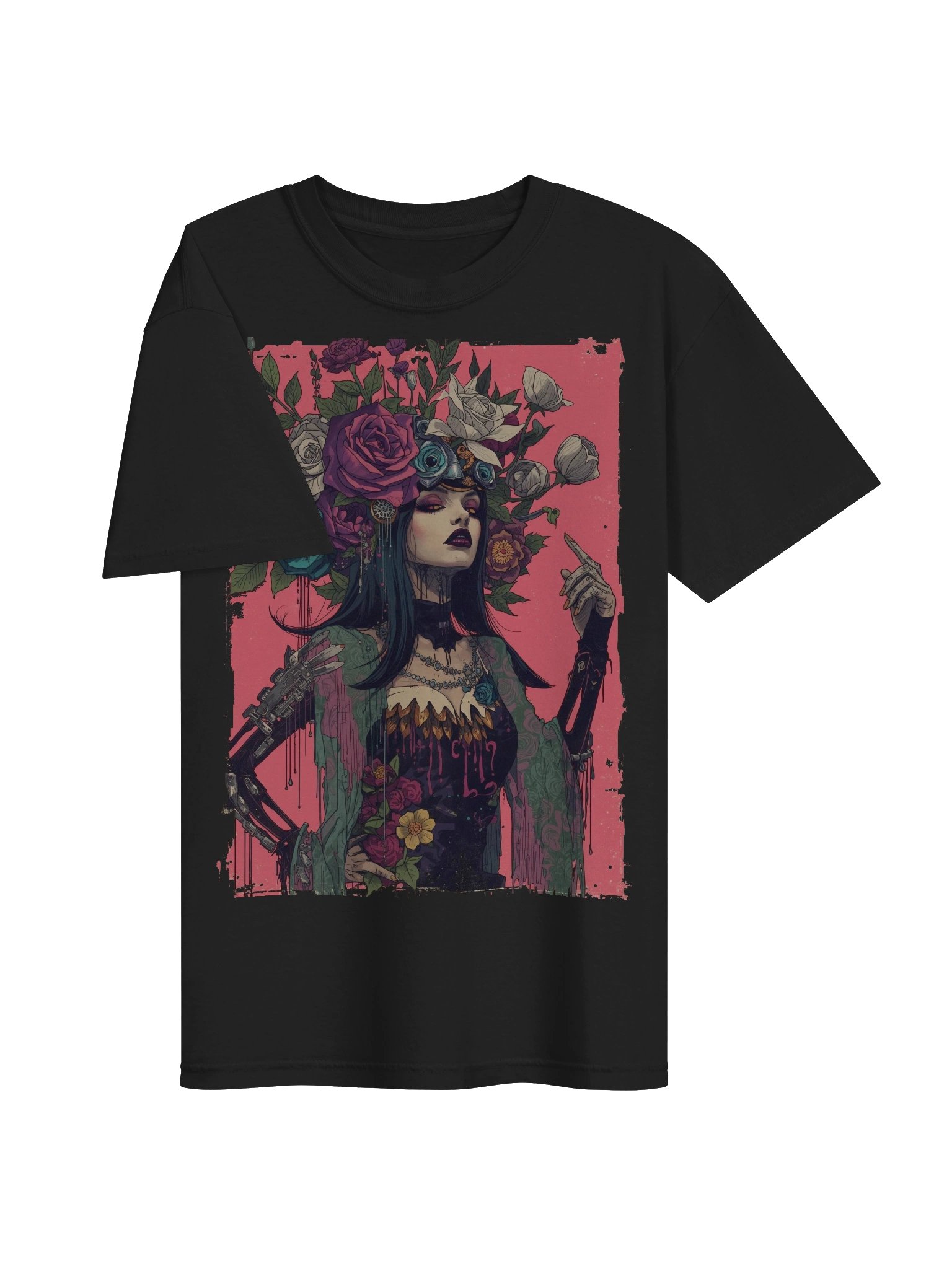 Cyber Rose Headdress Heavyweight Tee product image (6)